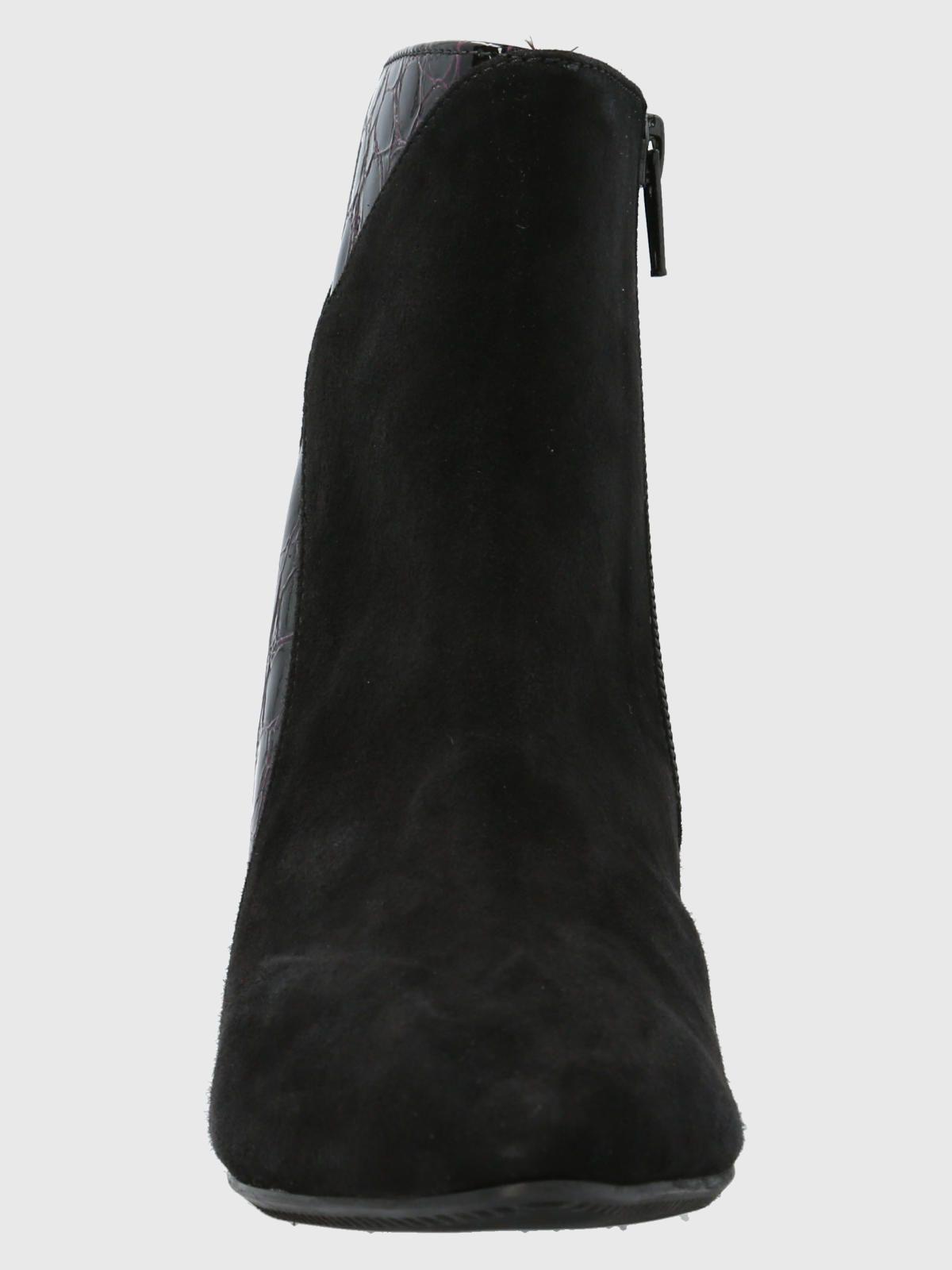 Botín Cuero Mujer Carmine Negro-3