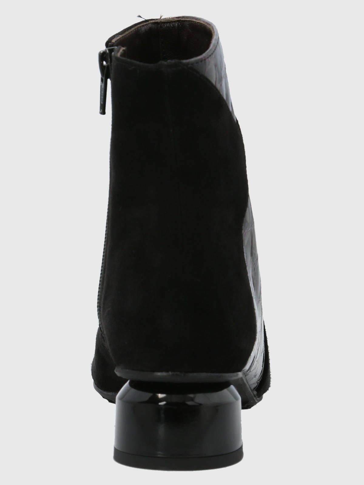 Botín Cuero Mujer Carmine Negro-6