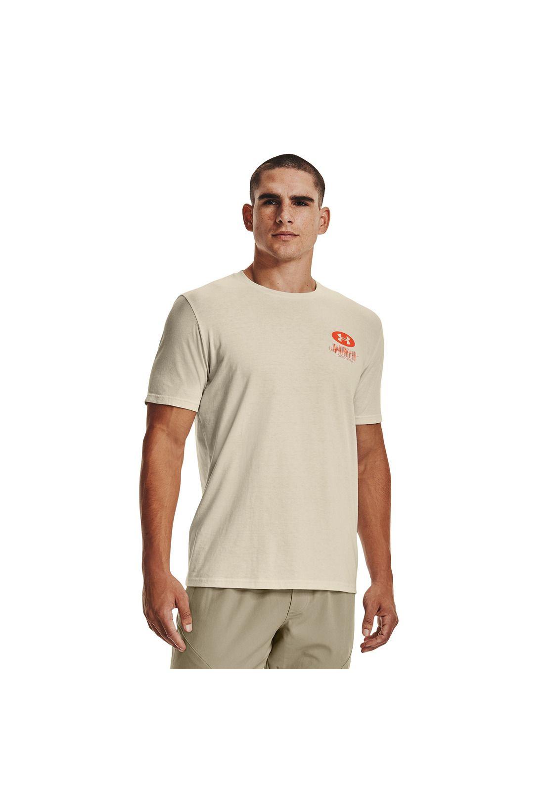 Polera Hombre Symbol Barcode Café-2