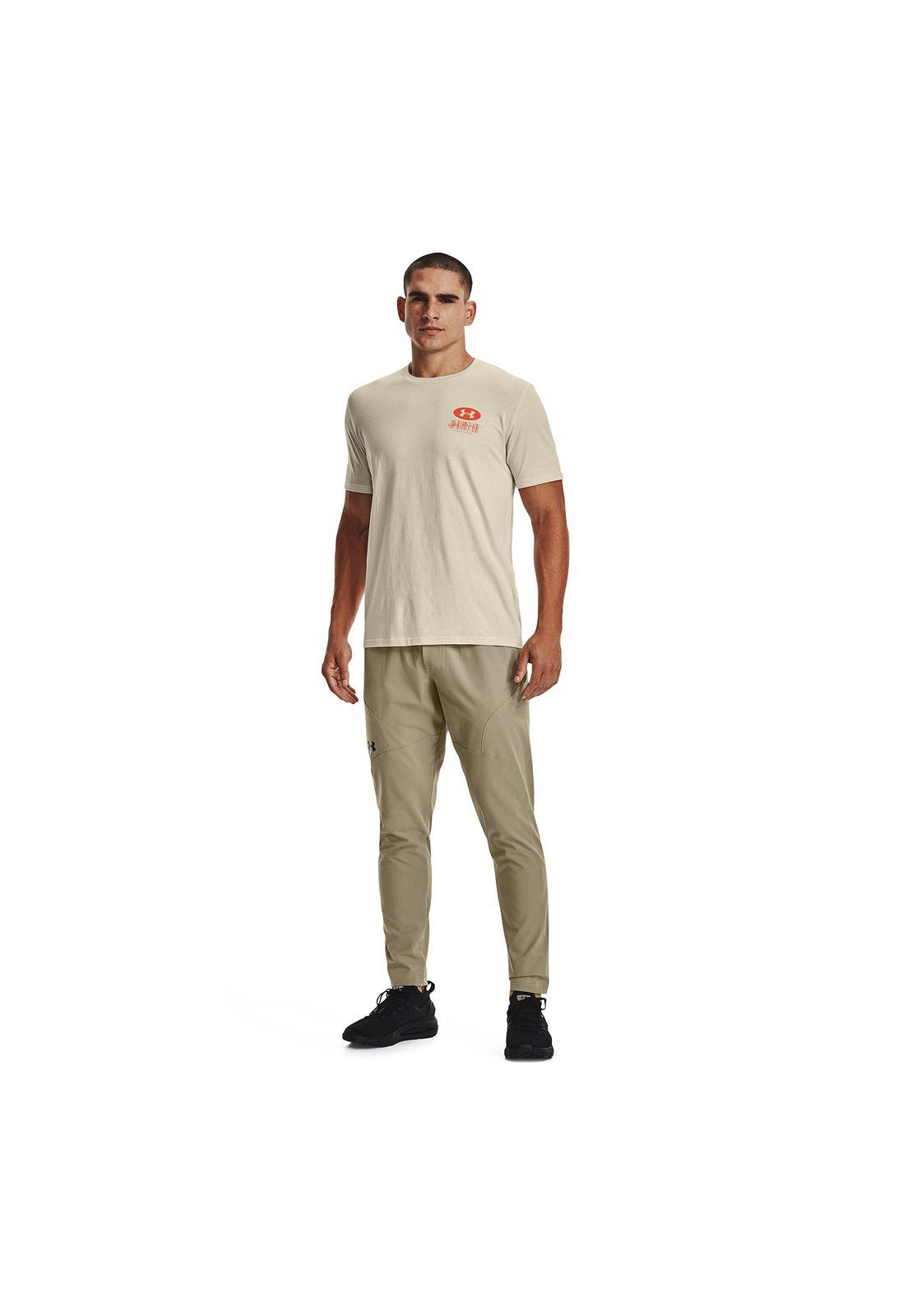 Polera Hombre Symbol Barcode Café-3