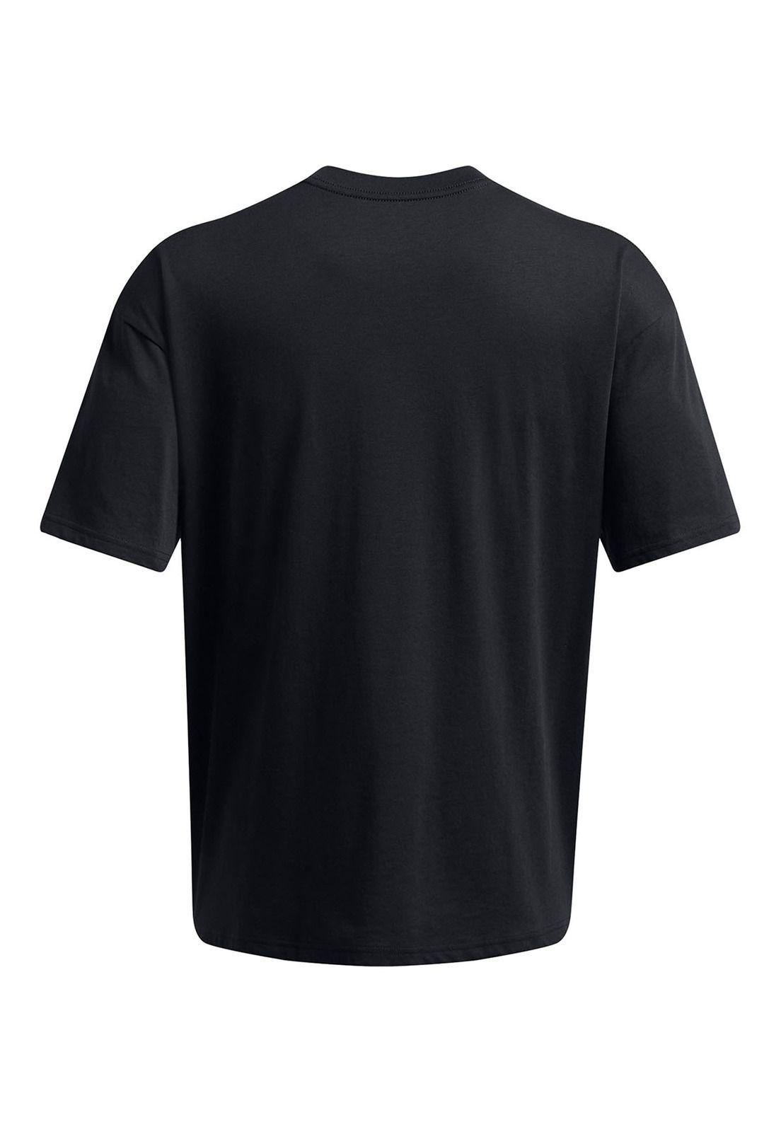 Polera Manga Corta Oversized Hombre Negro-1
