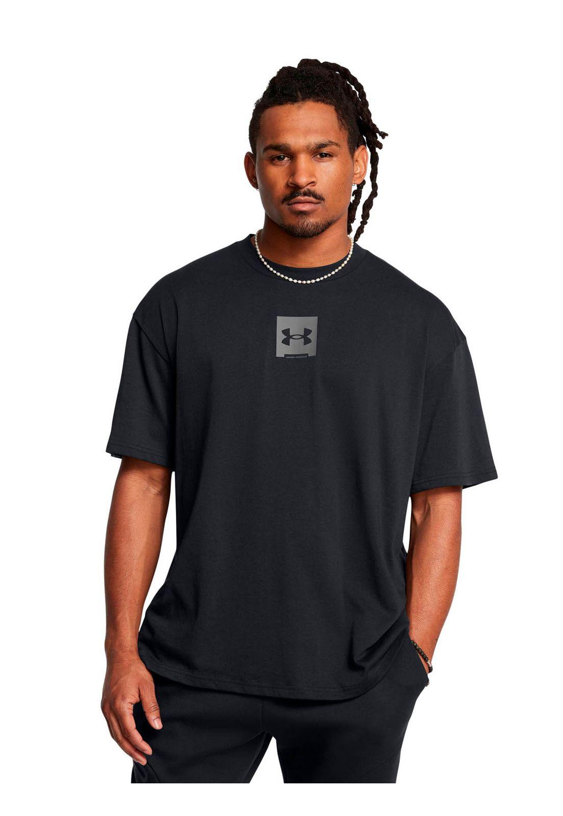 Polera Manga Corta Lifestyle  hombre HW Oversized negro -3