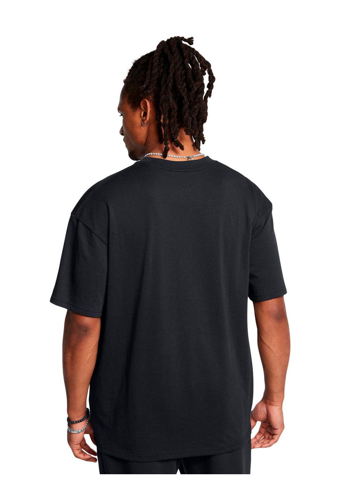 Polera Manga Corta Lifestyle  hombre HW Oversized negro -4