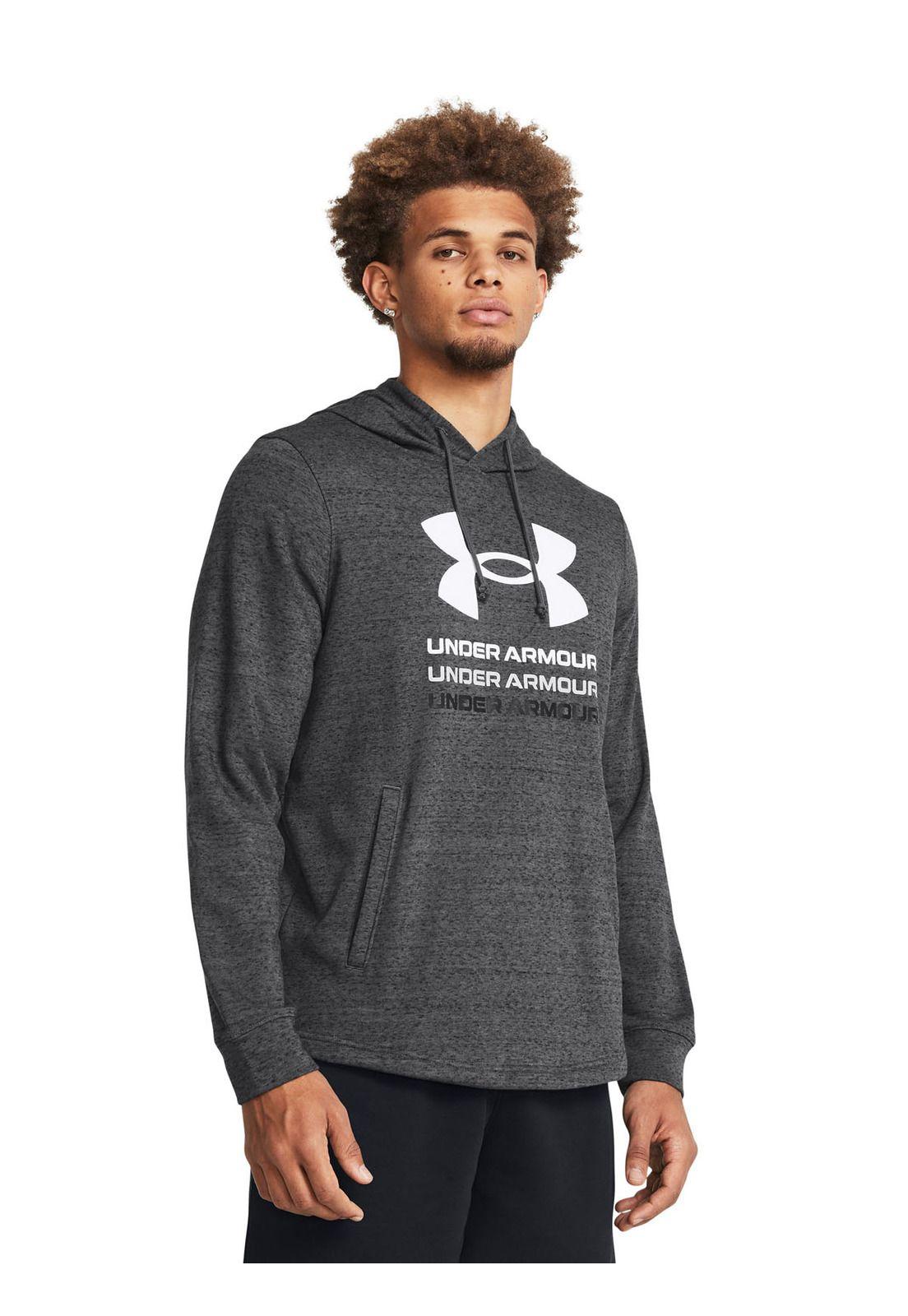 Polerón UA Rival Terry Gris para hombre-3