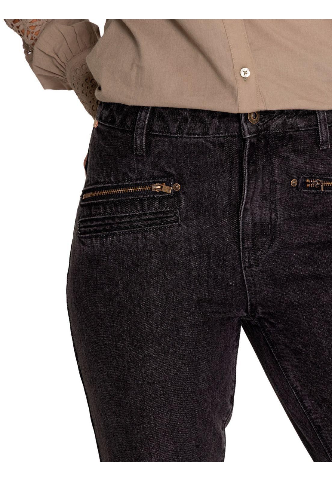 Pantalón Algodón Orgánico Mujer Leman Gris-7