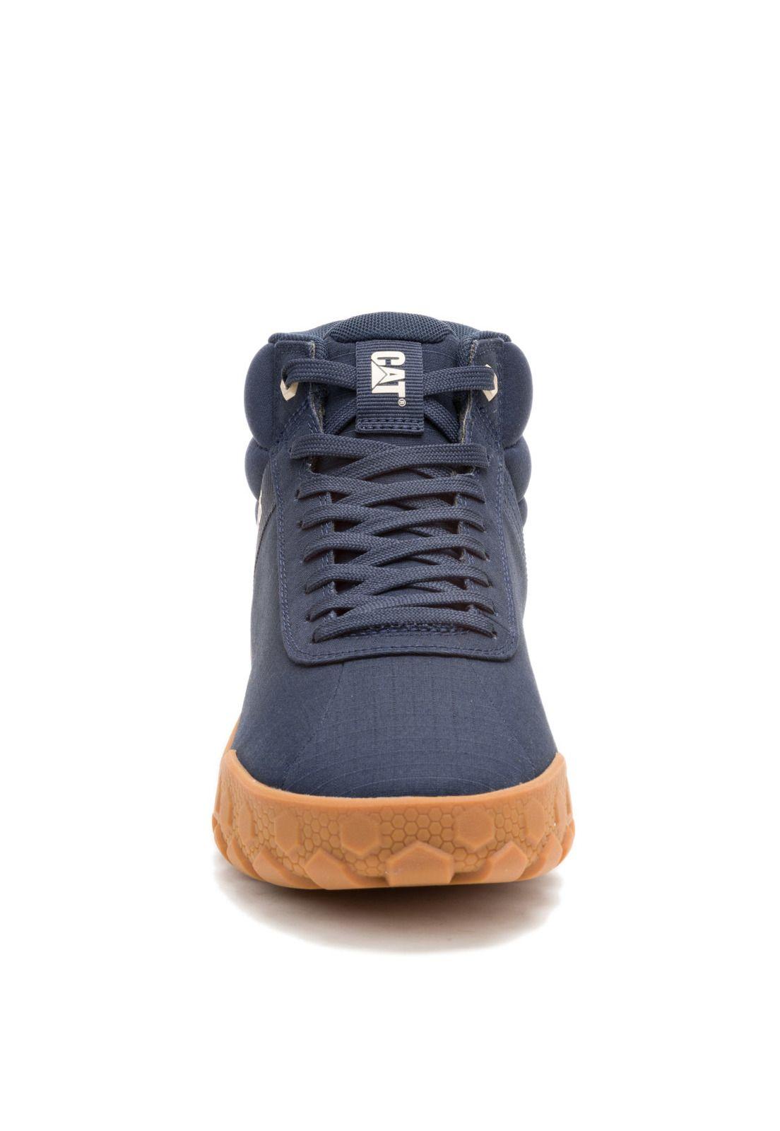 Zapatilla Con Caña Hombre Hex Plus Mid Canvas Azul-4