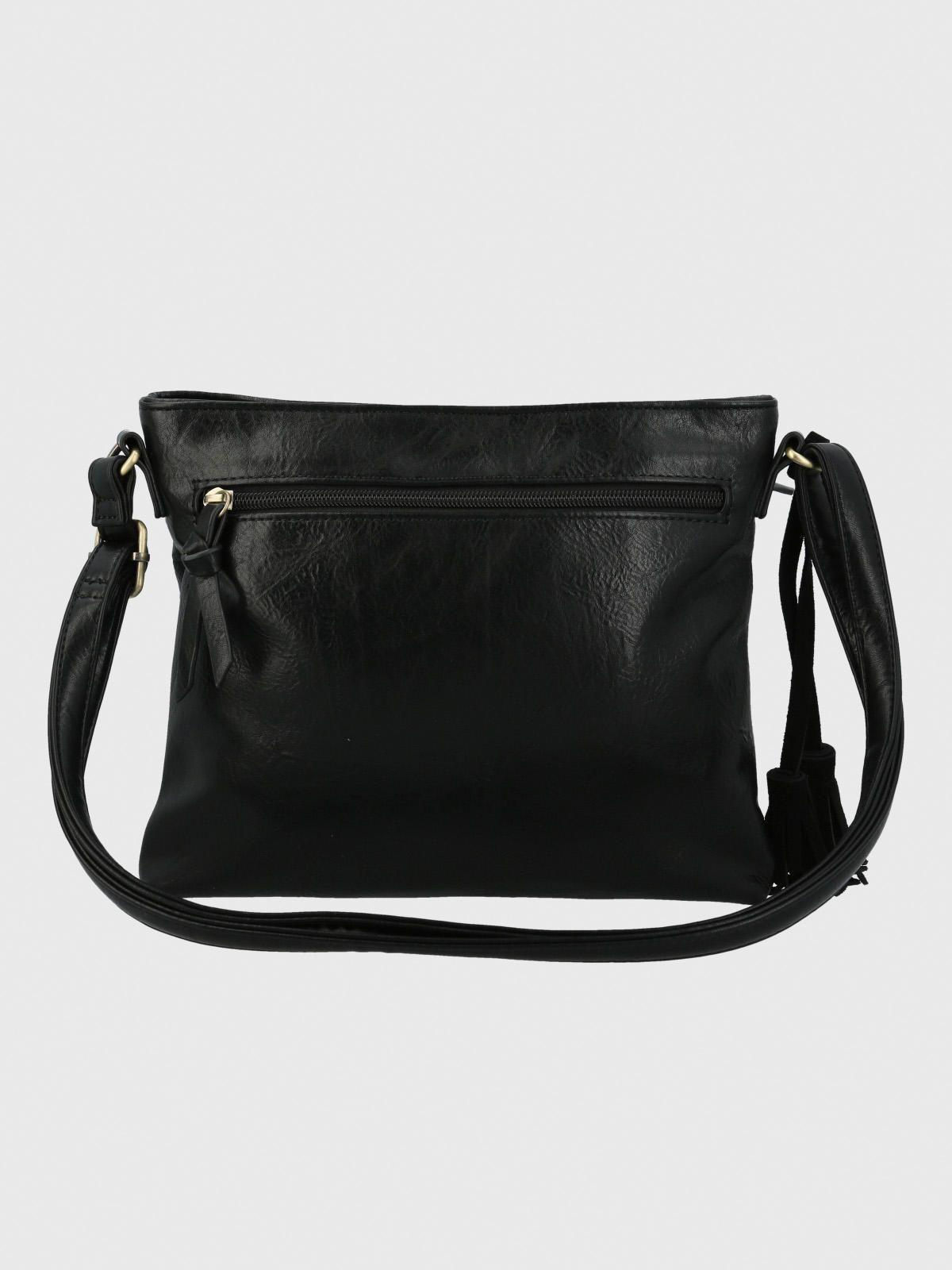 Cartera Ecocuero Mujer Lek Cross Negro-2