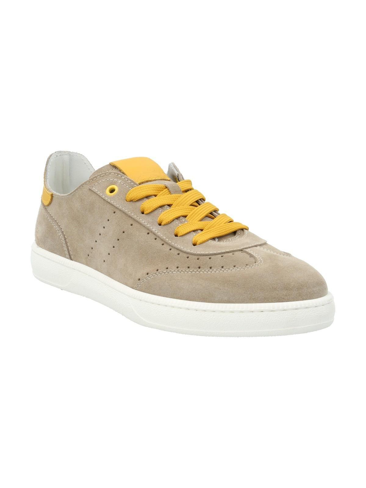 Zapatilla Cuero Hombre Xavi Beige Oscuro-1
