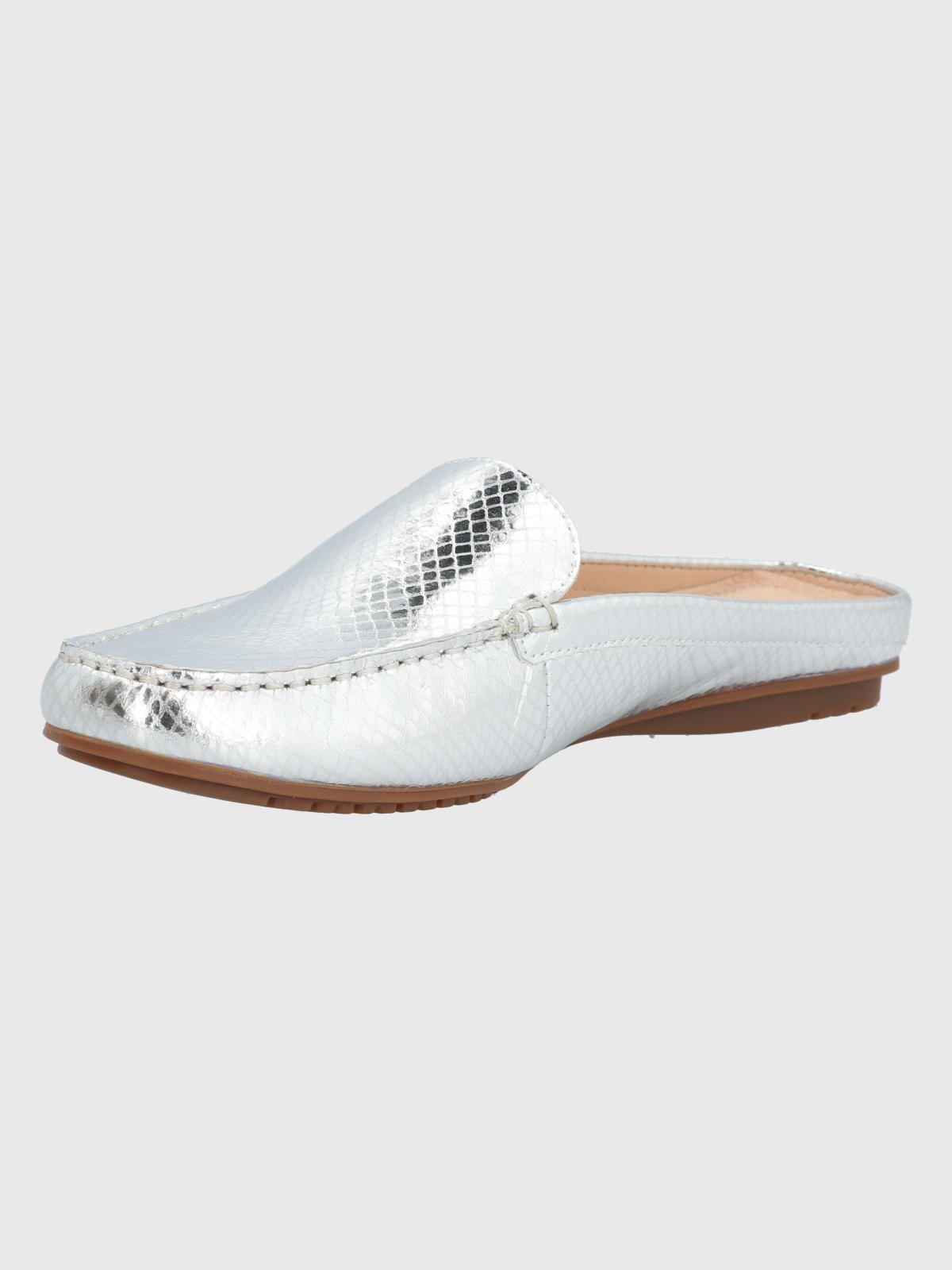 Mocasín Cuero Gris Mujer Cabris -3