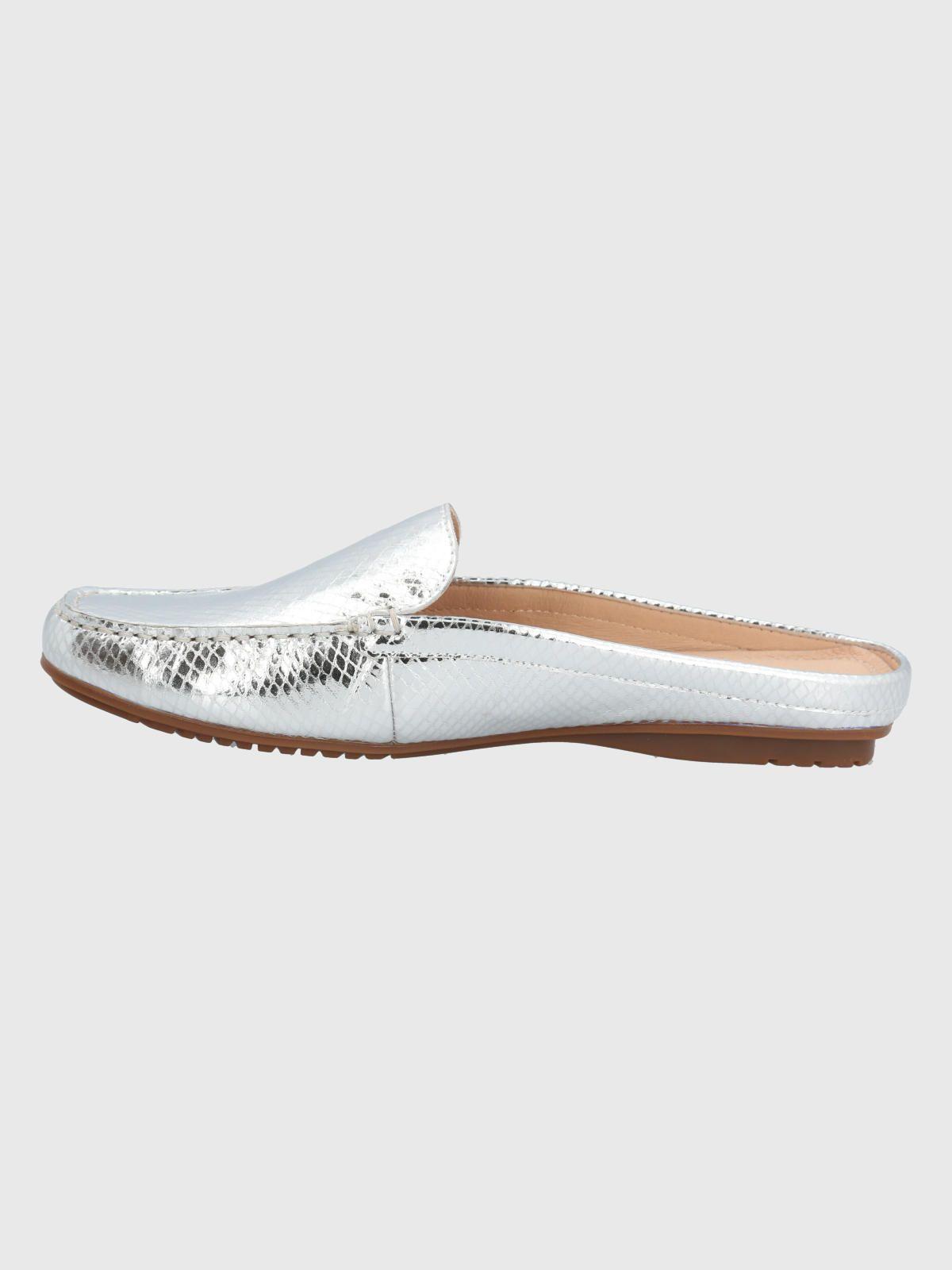 Mocasín Cuero Gris Mujer Cabris -4
