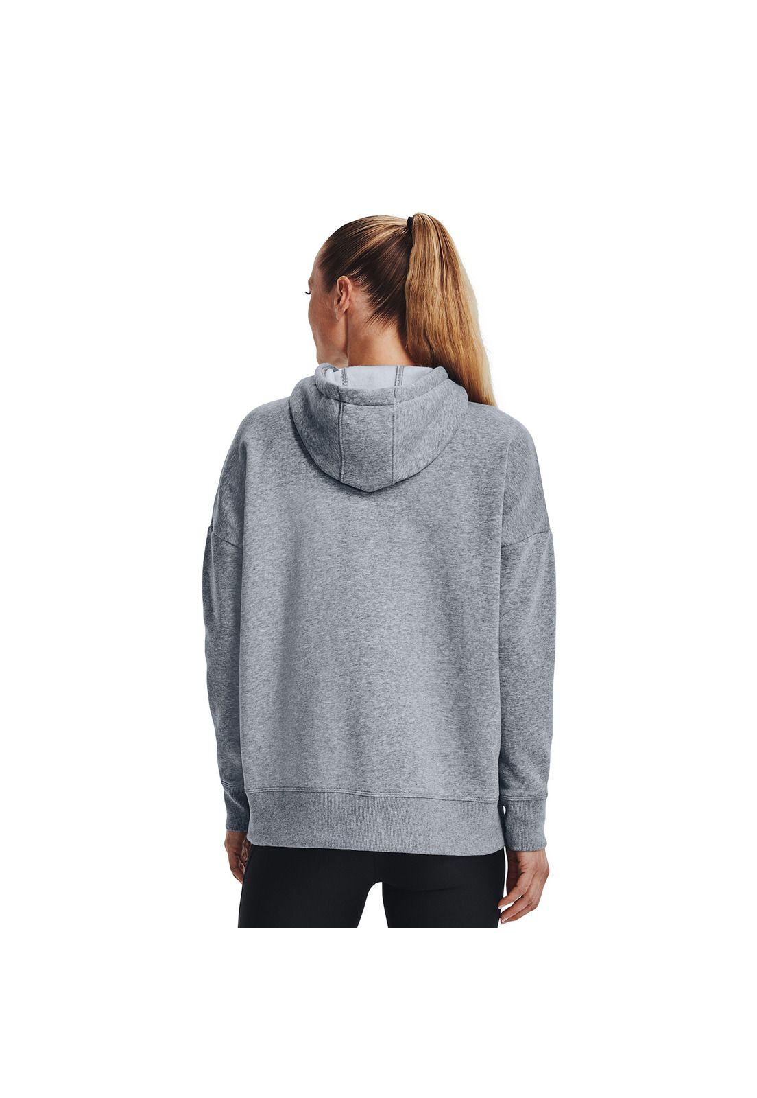 Polerón Mujer Rival Fleece Fz Hood Gris-4