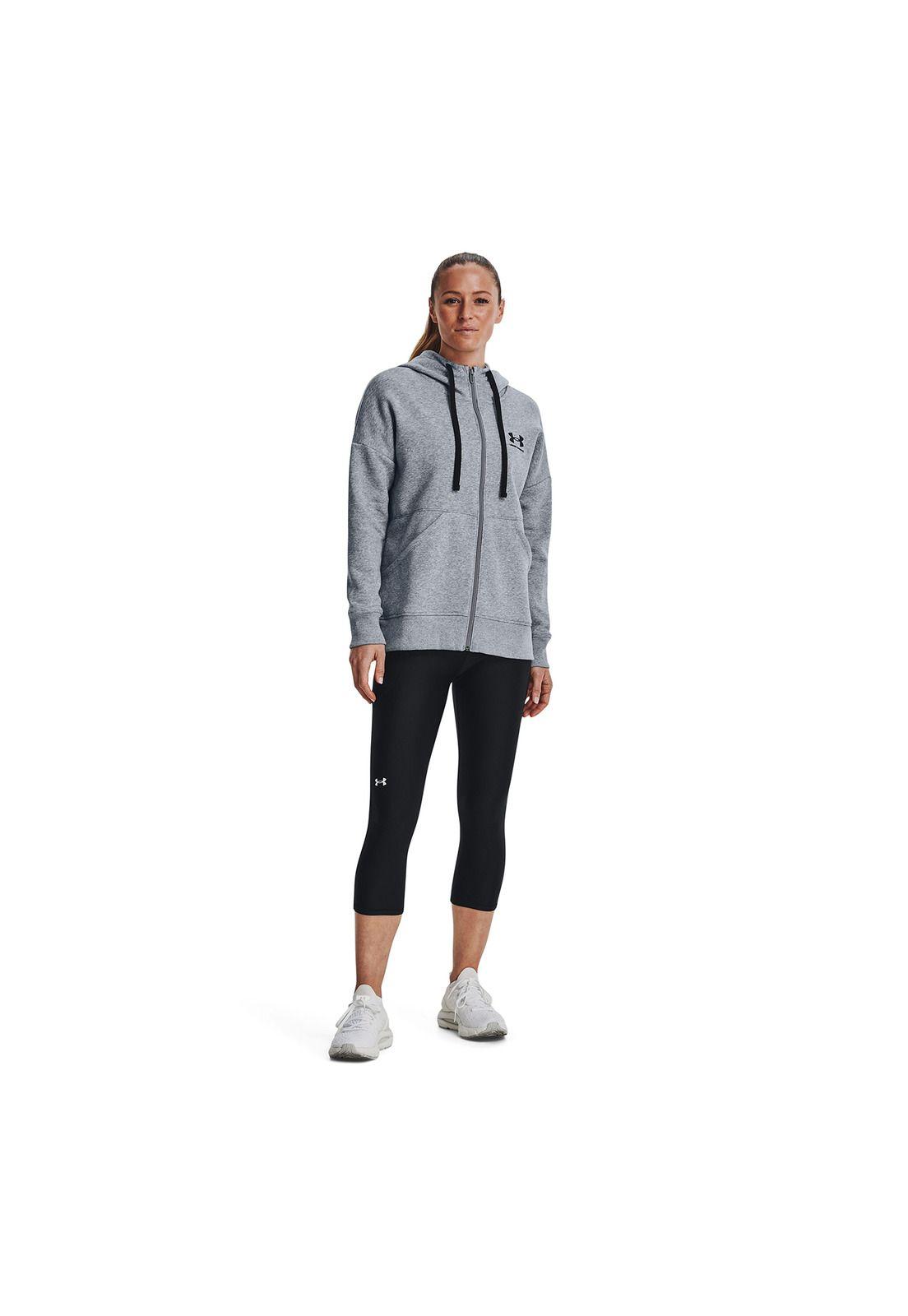 Polerón Mujer Rival Fleece Fz Hood Gris-5