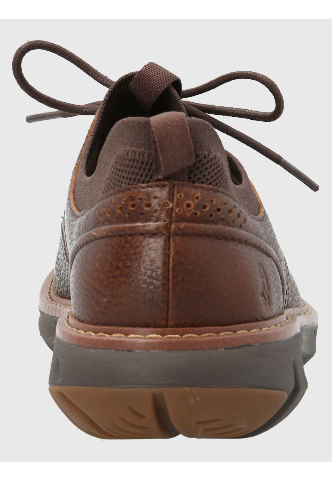 Zapatilla Cuero Hombre Smart Laceup Café-6