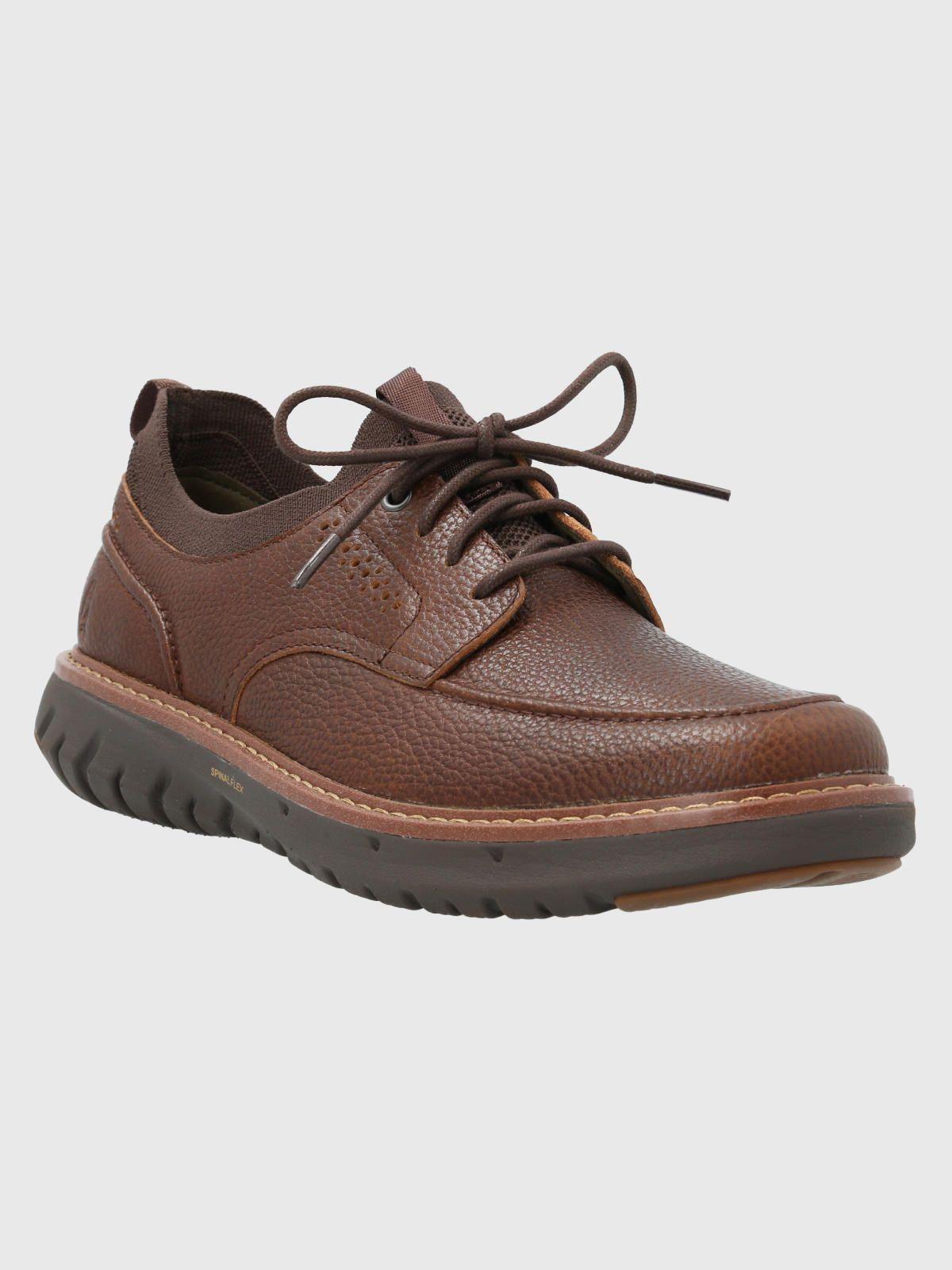 Zapatilla Cuero Hombre Smart Laceup Café-0