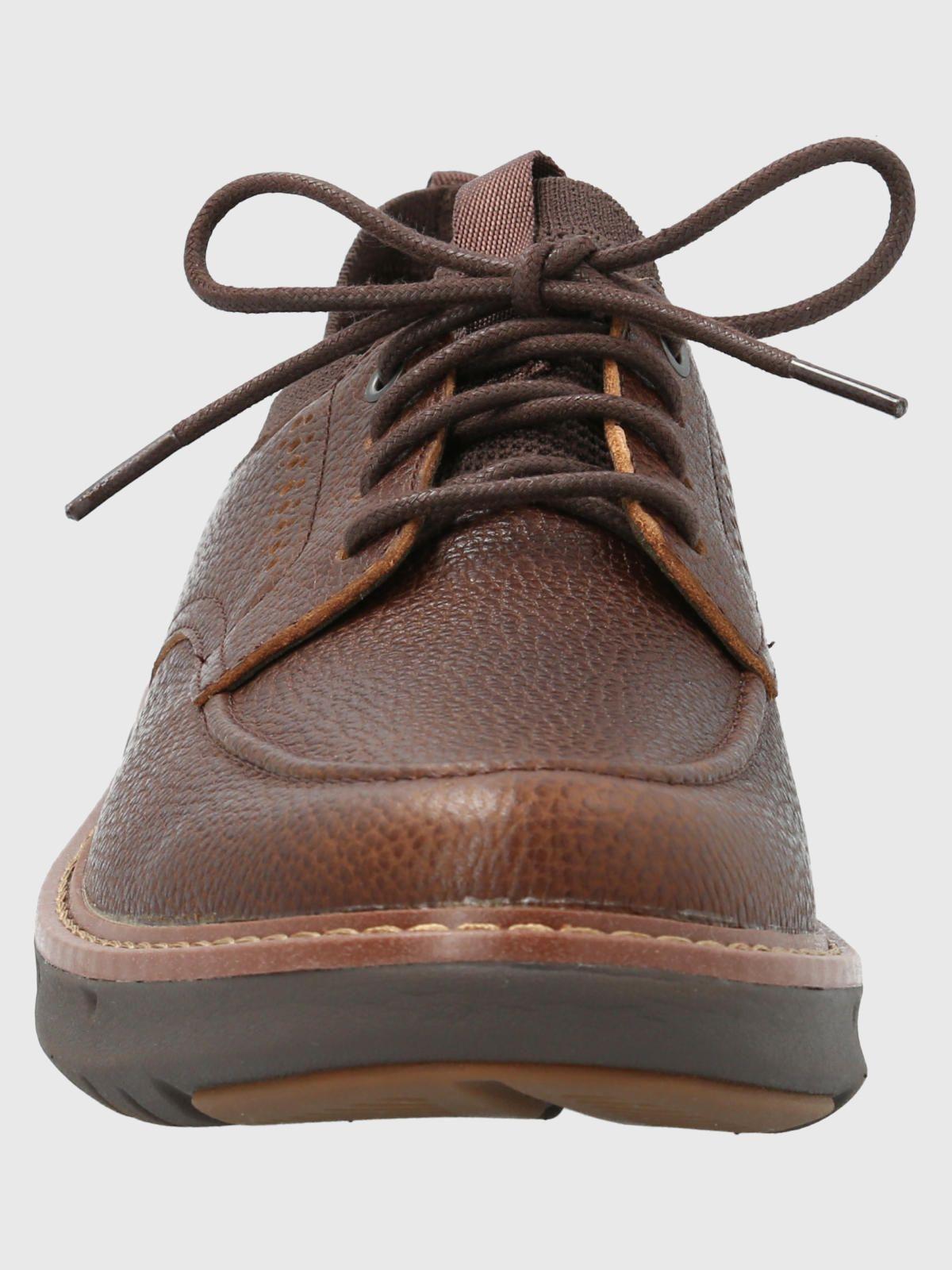 Zapatilla Cuero Hombre Smart Laceup Café-3