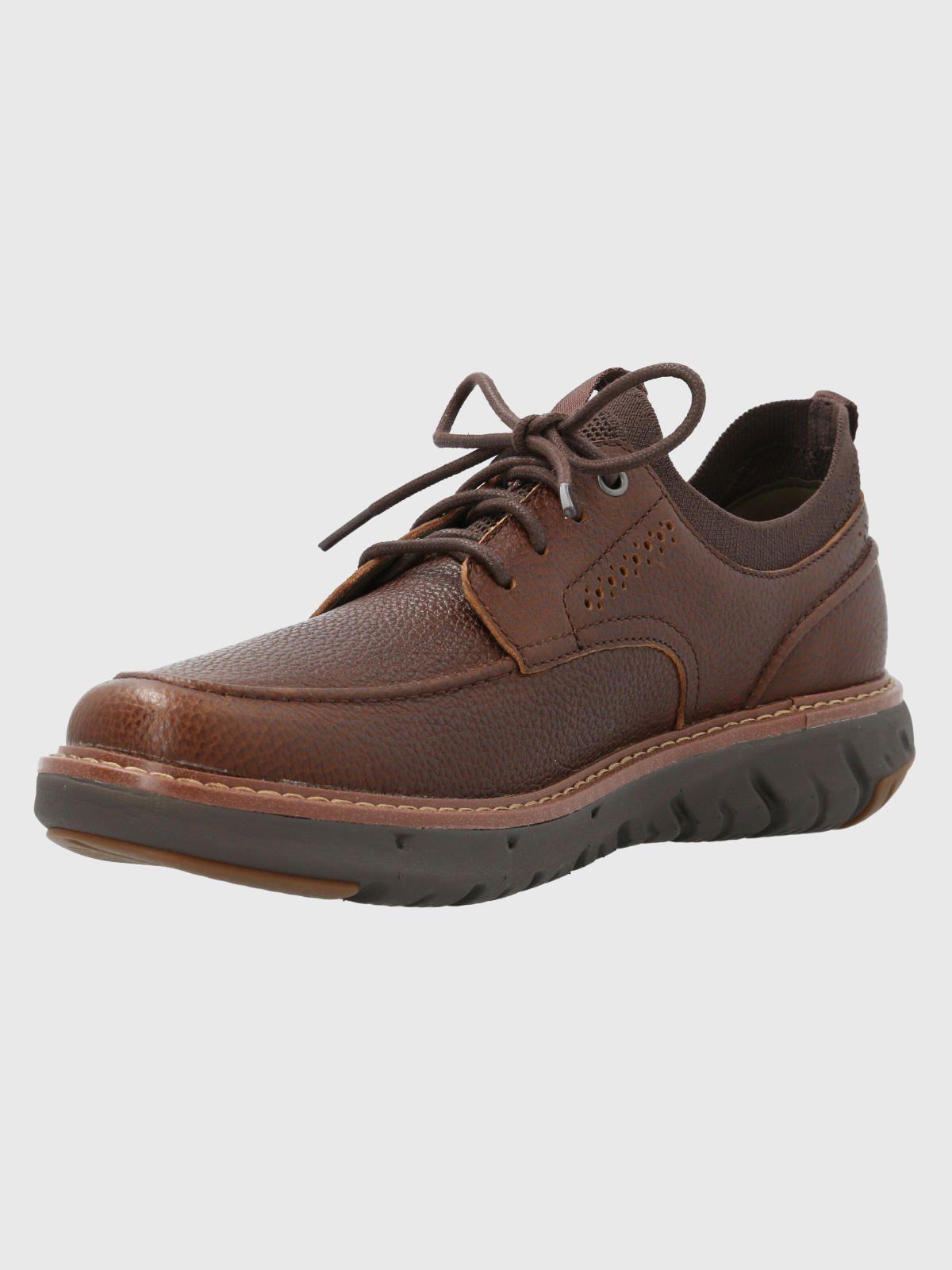 Zapatilla Cuero Hombre Smart Laceup Café-4