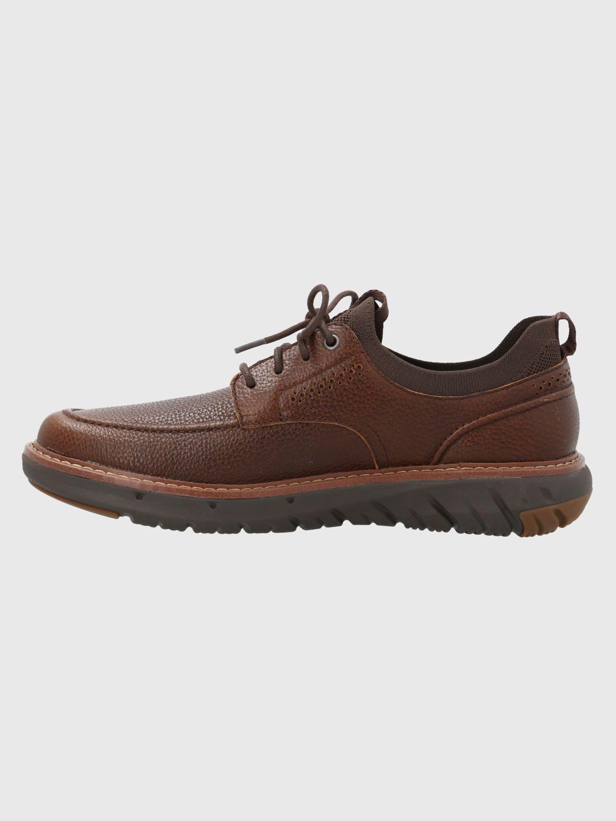 Zapatilla Cuero Hombre Smart Laceup Café-5