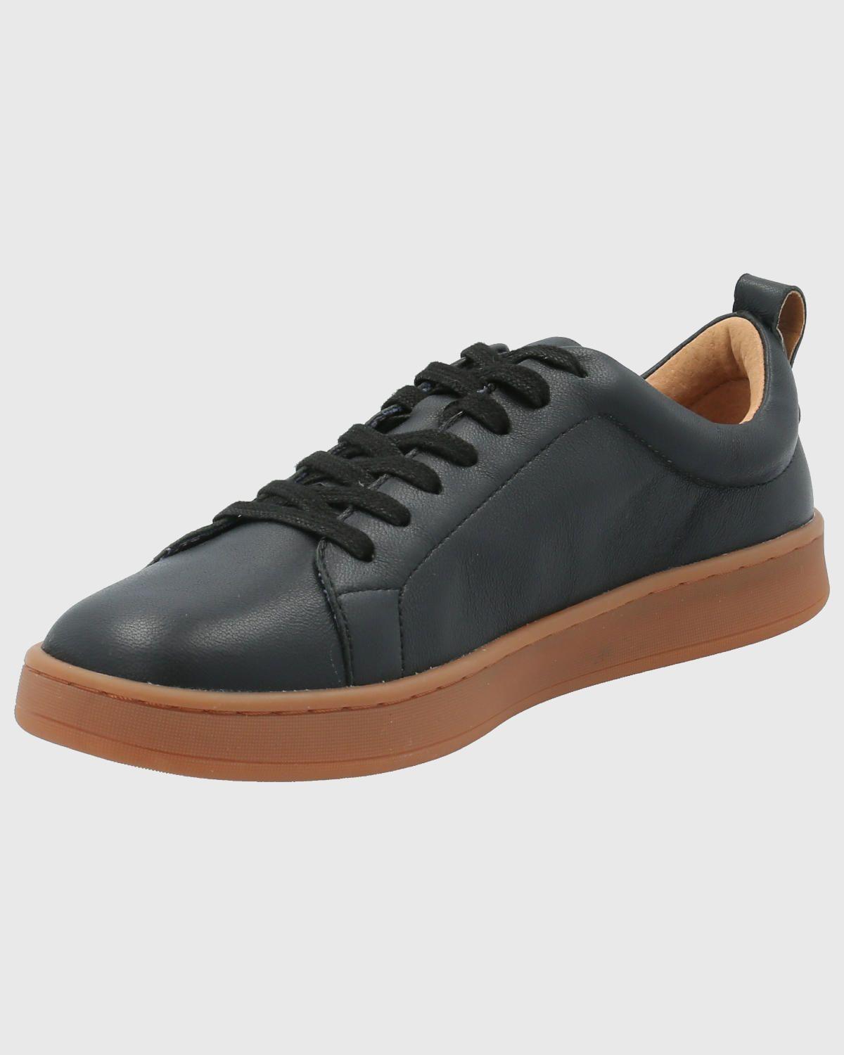 Zapatilla Cuero Mujer Tottem Negro-4