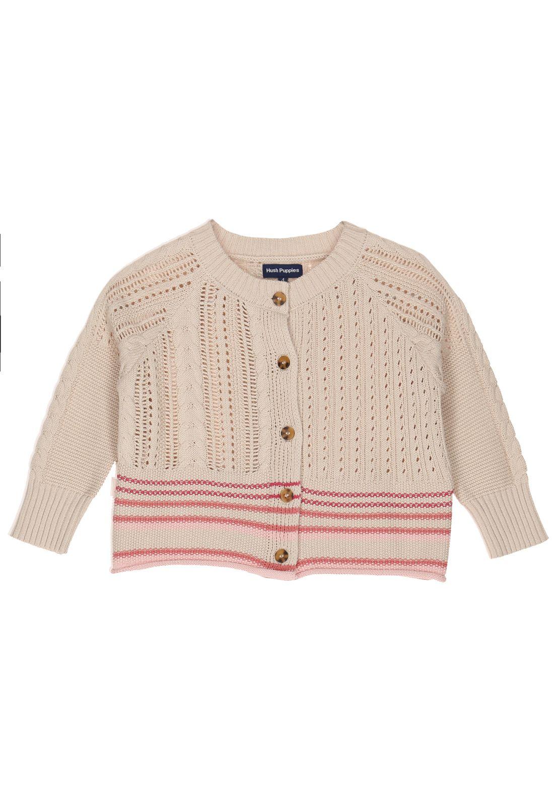 Chaleco Niña Punto Beige-0