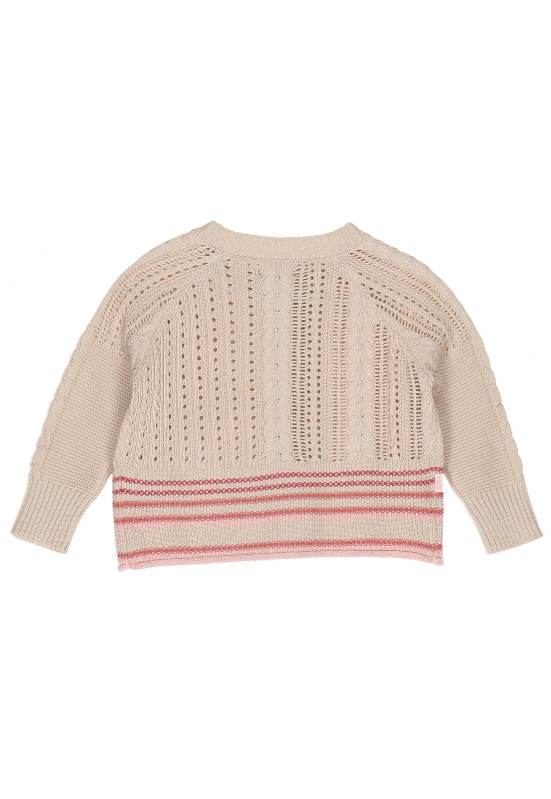 Chaleco Niña Punto Beige-1