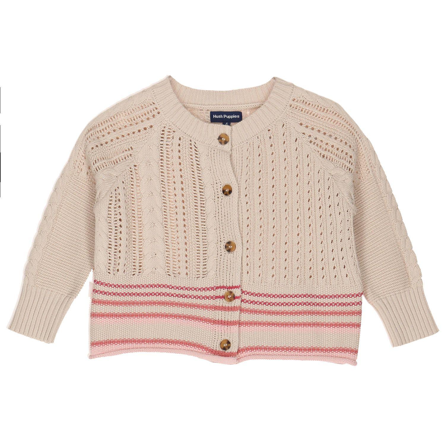 Chaleco Niña Punto Beige-0