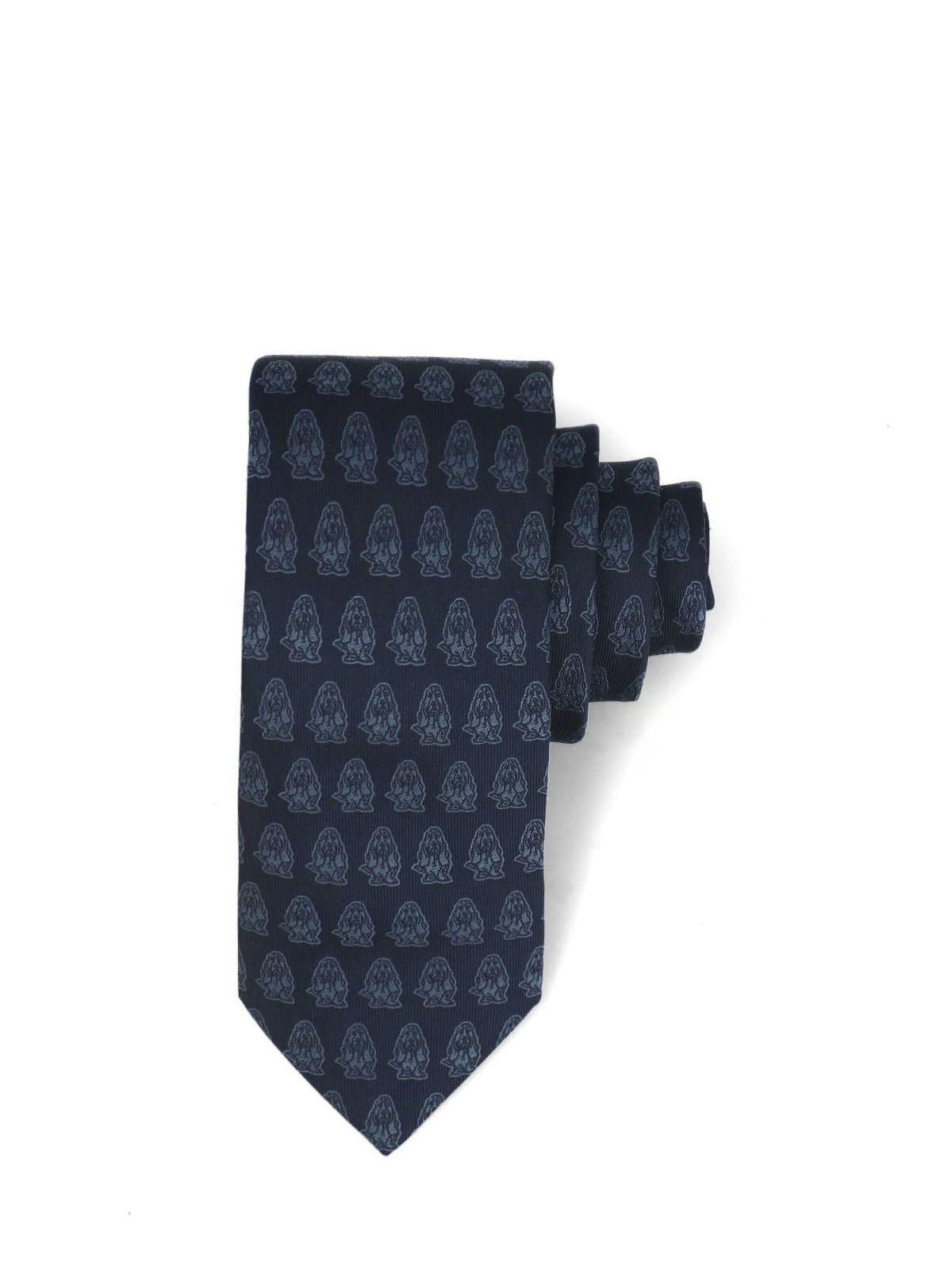 Corbata Seda Hombre Hp Tie Dog Azul Marino-0