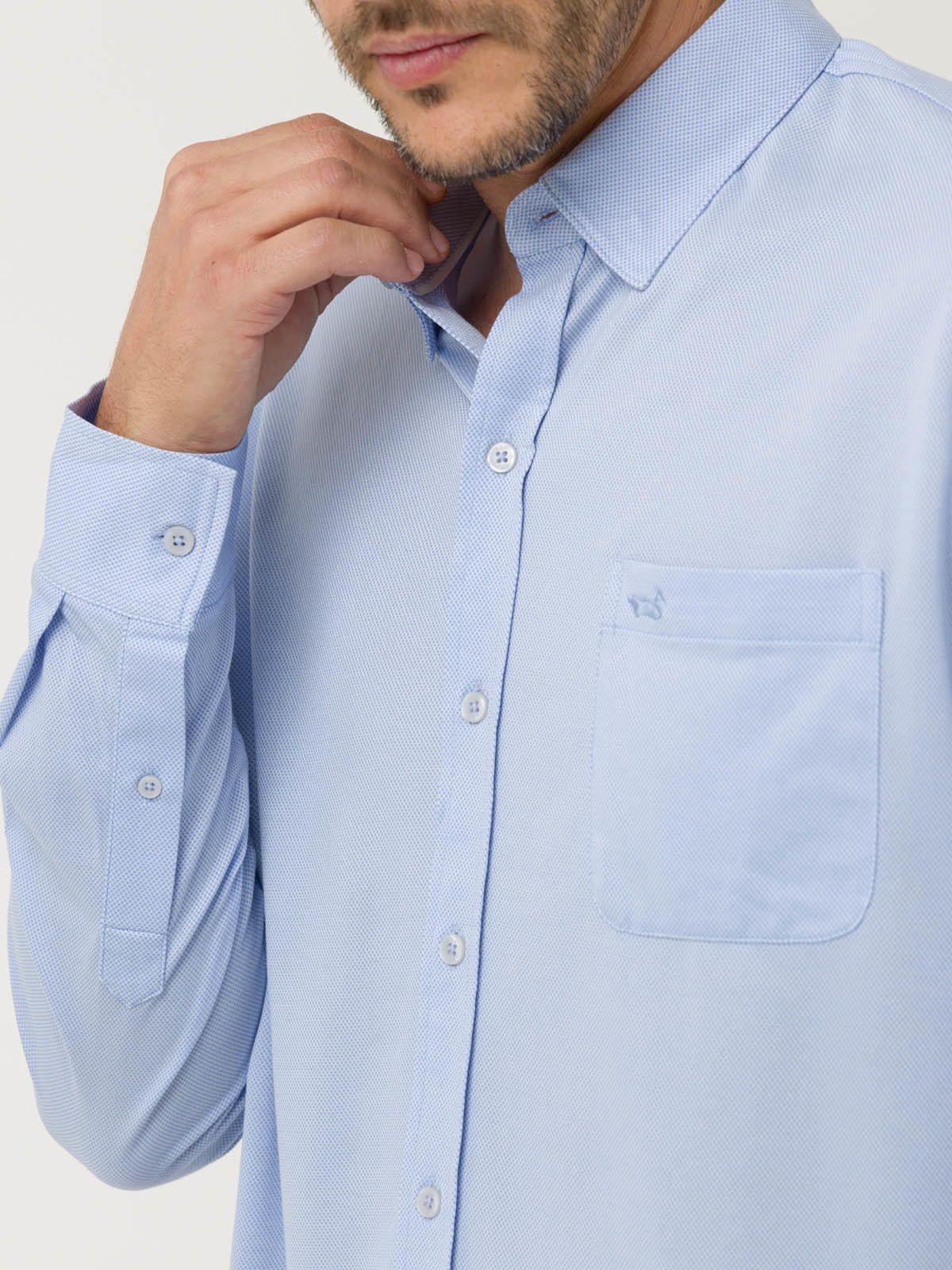 Camisa Algodón Supima® Hombre Jersey Azul-6