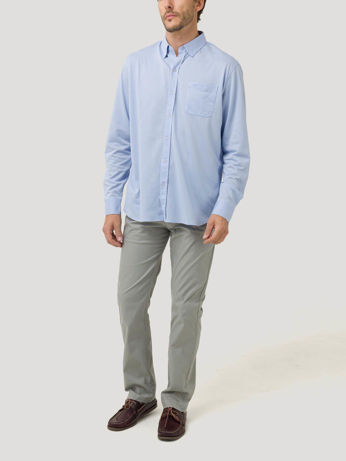 Camisa Algodón Supima® Hombre Jersey Azul-7