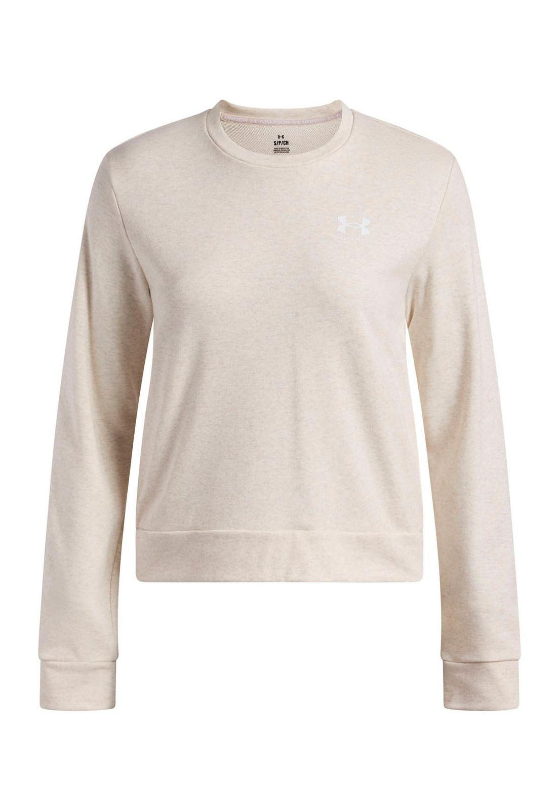 Poleron Lifestyle para mujer Rival Terry Crew café -0