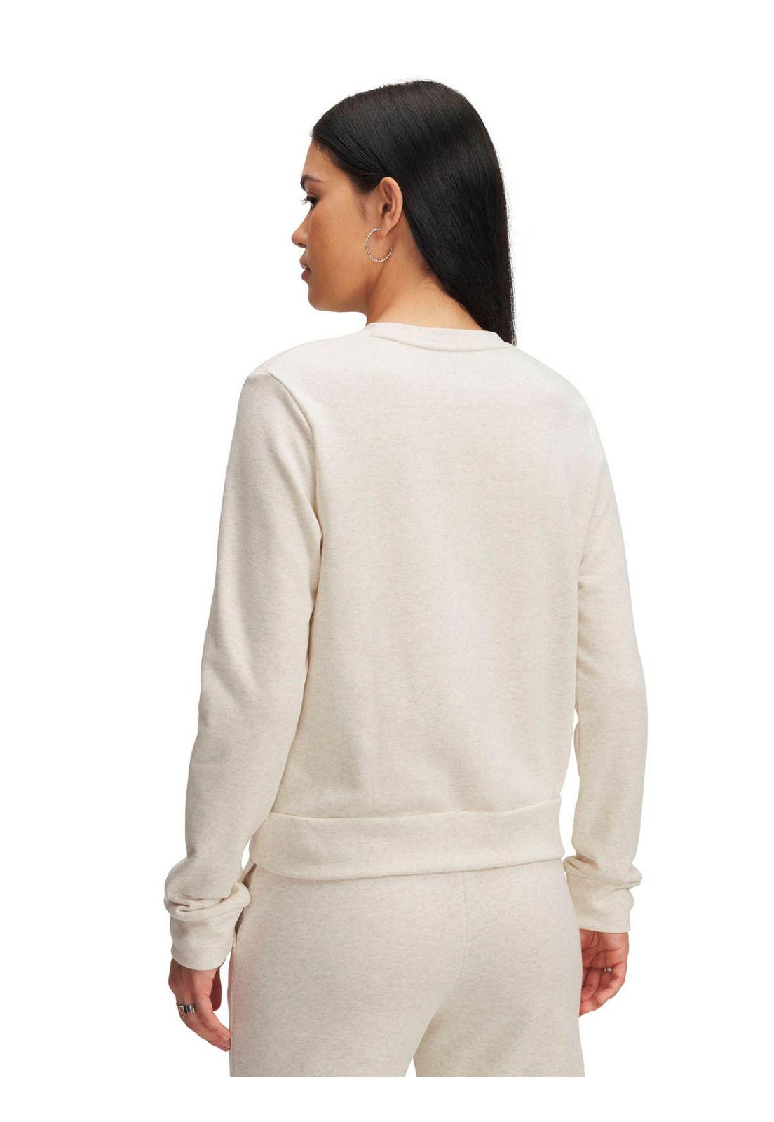 Poleron Lifestyle para mujer Rival Terry Crew café -4