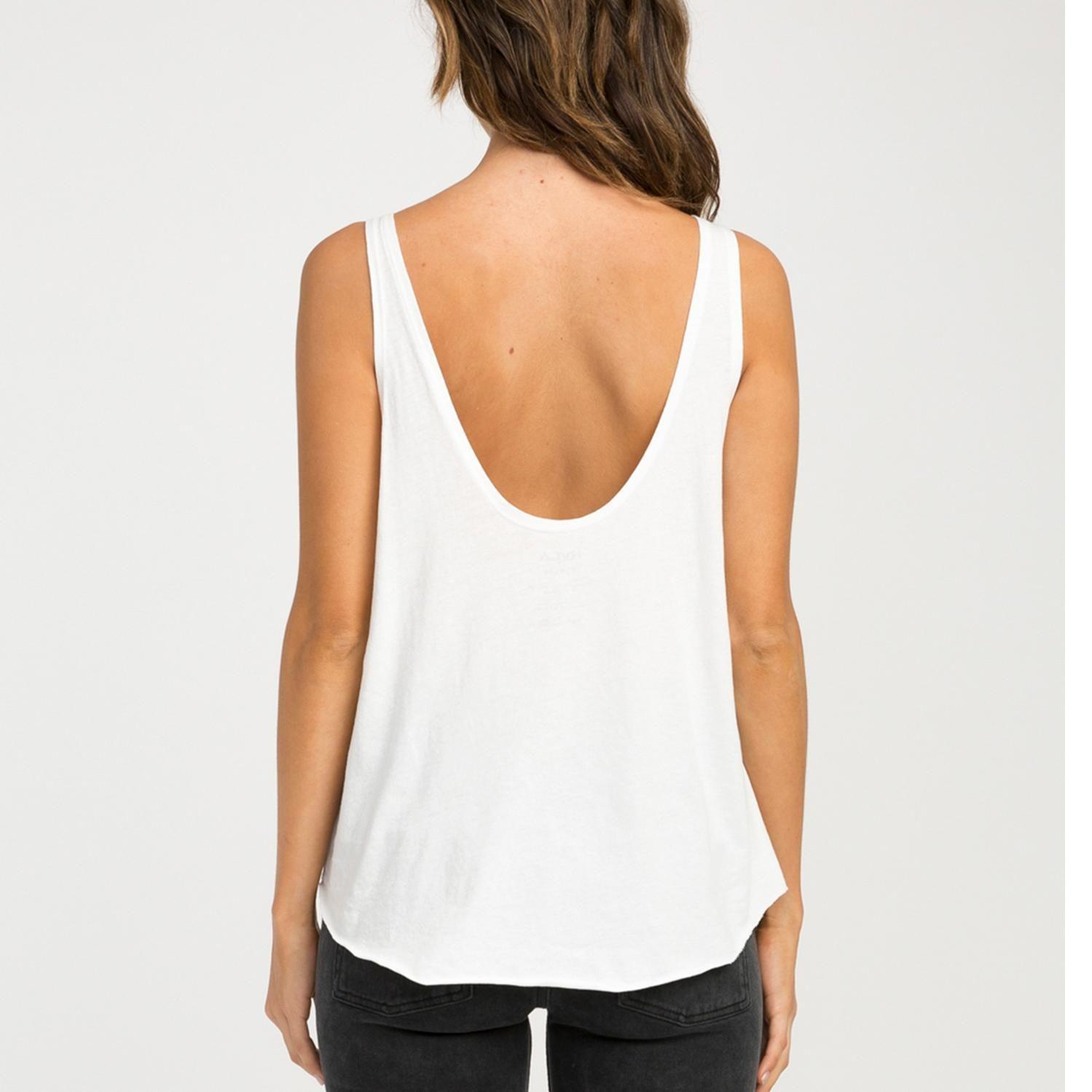 Polera S/M Mujer Hawaii Works Blanco Rvca-1