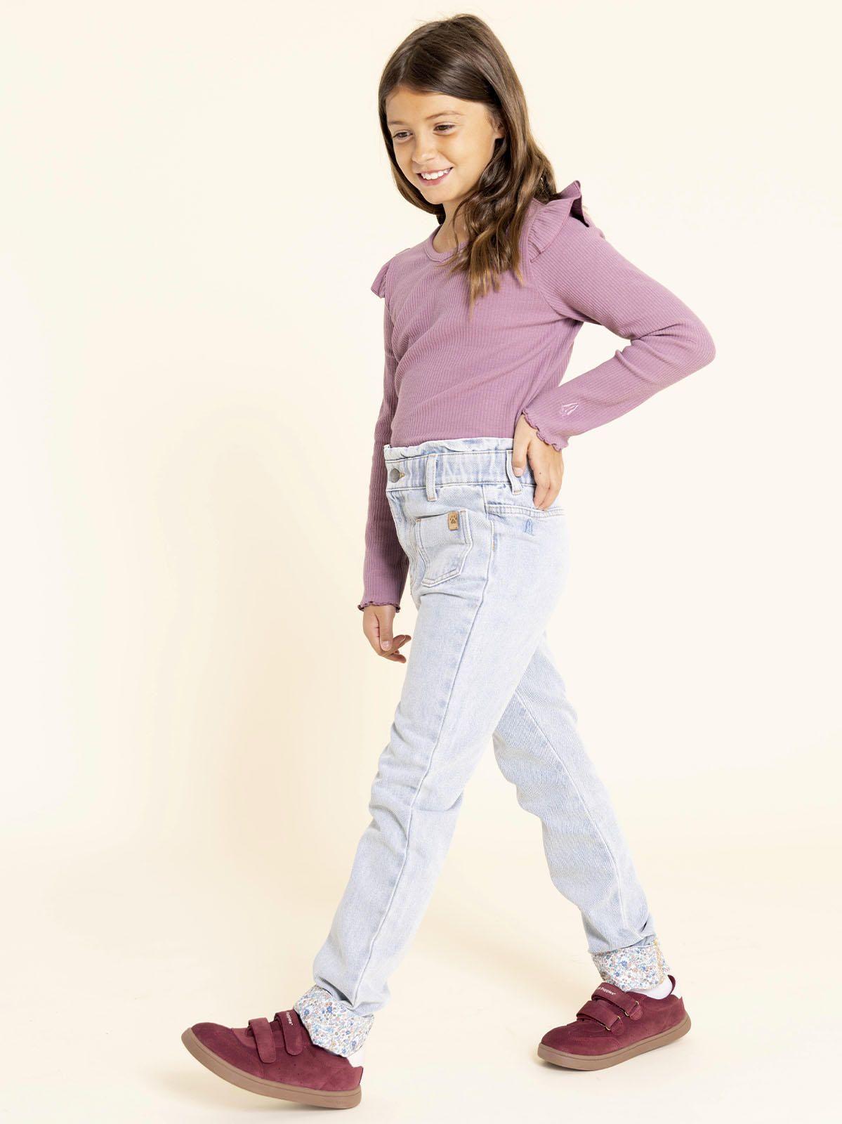 Zapatilla Cuero Clara-K Niña Rosado-4