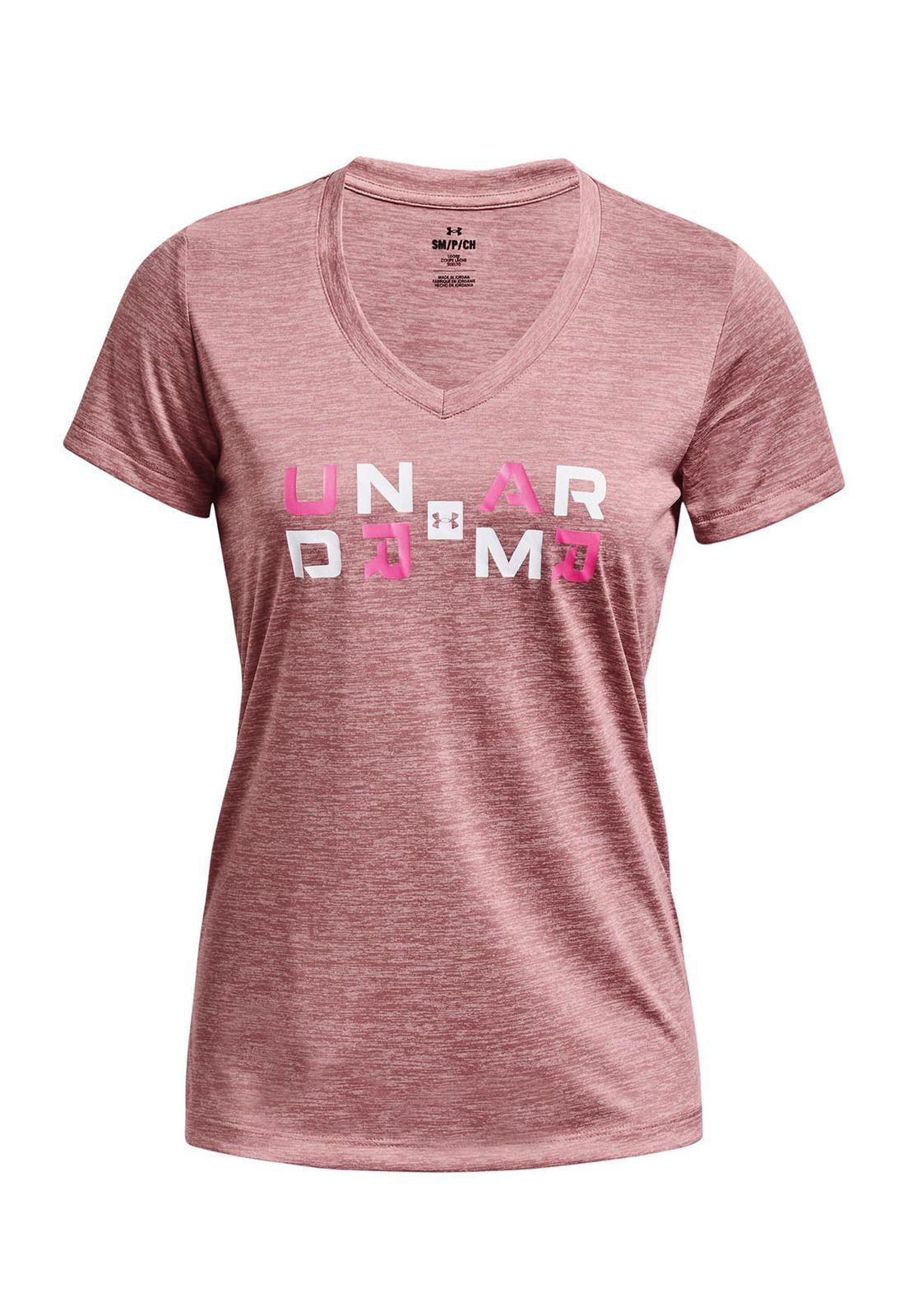 Polera manga corta Twist Tech mujer Rosa-0