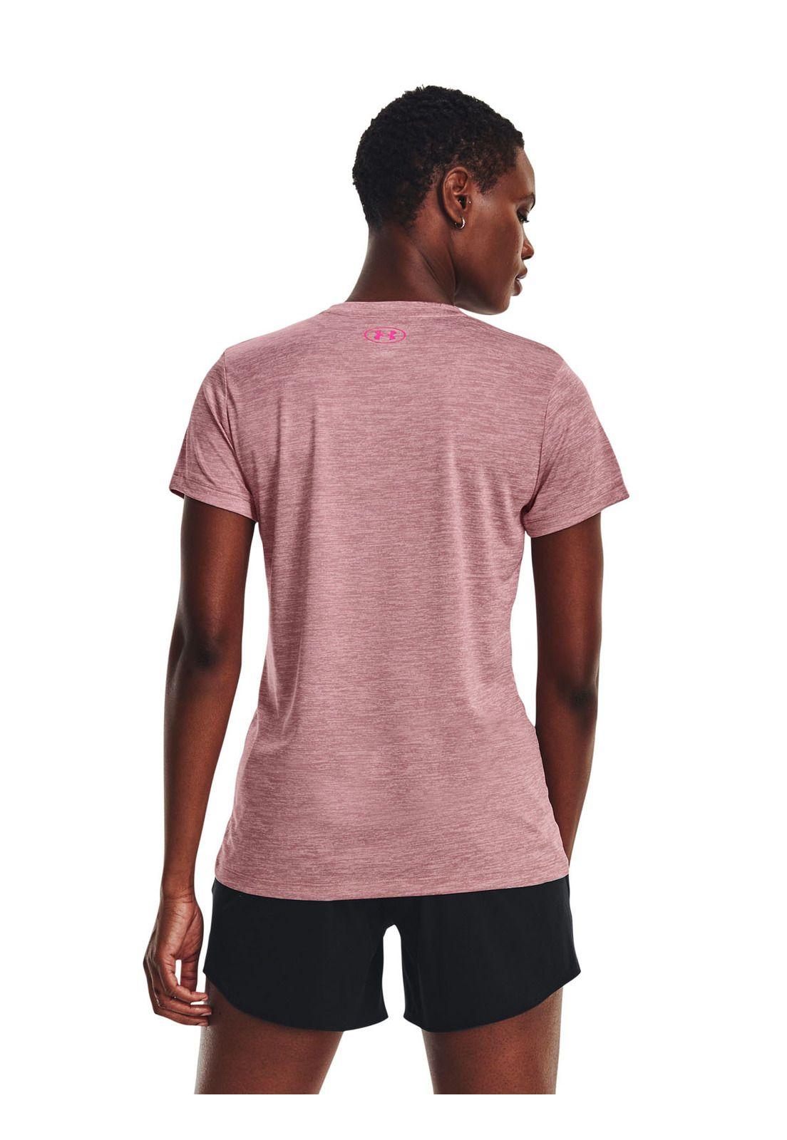 Polera manga corta Twist Tech mujer Rosa-4