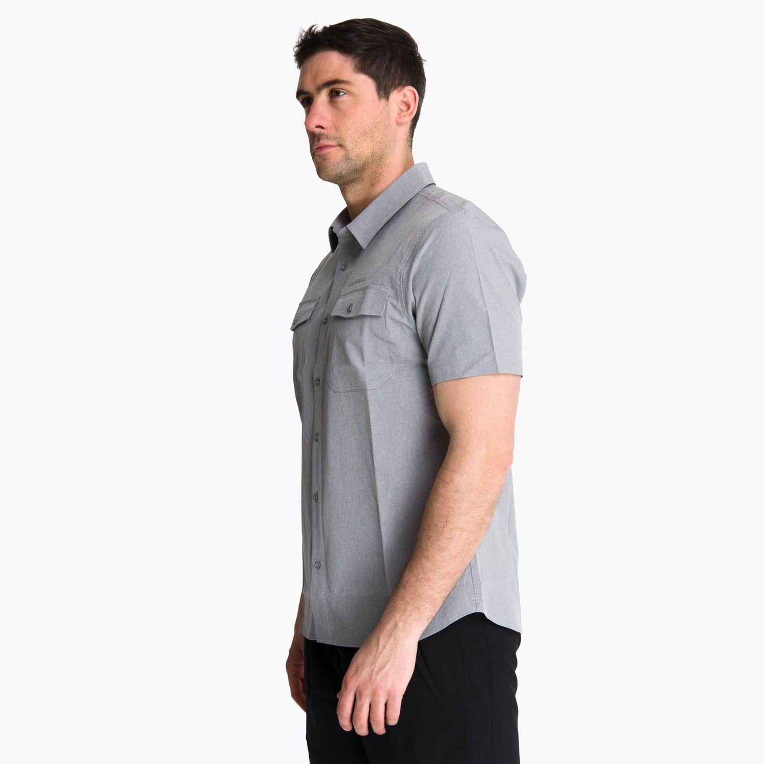 Camisa Manga Corta Hombre Akaroa Gris-1