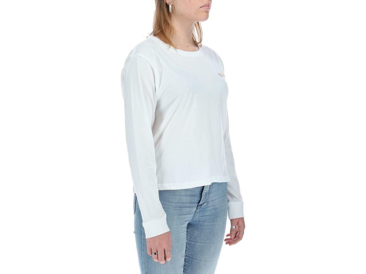 Polera M/L Mujer Rainbow Crop Ls Blanco-3