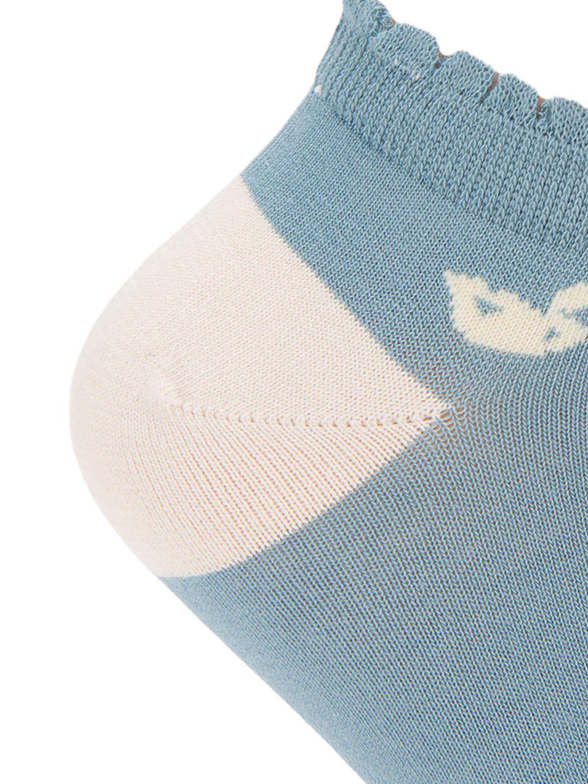 Calcetin Bambú Mujer Ped St Duck Azul-2