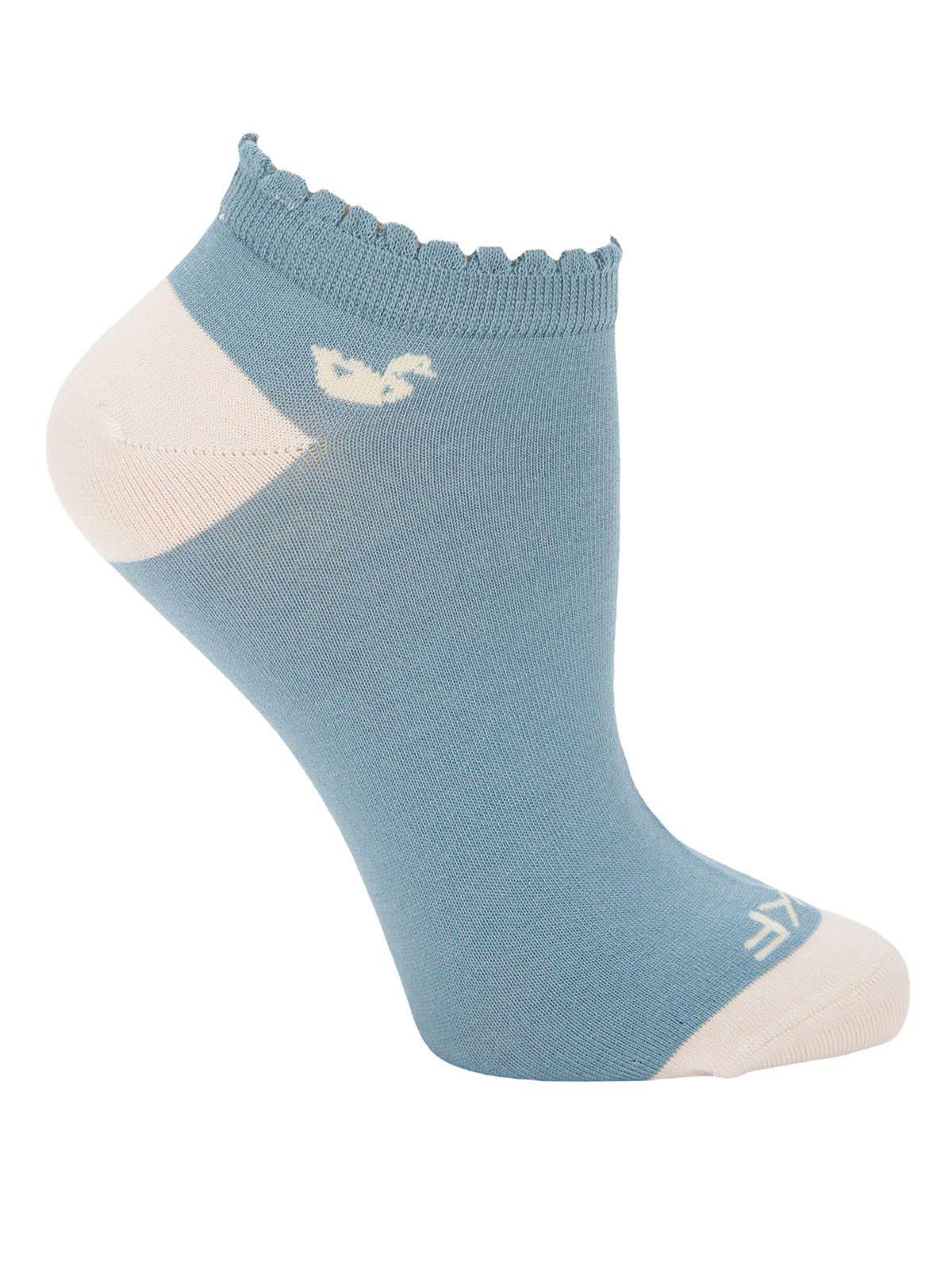Calcetin Bambú Mujer Ped St Duck Azul-0