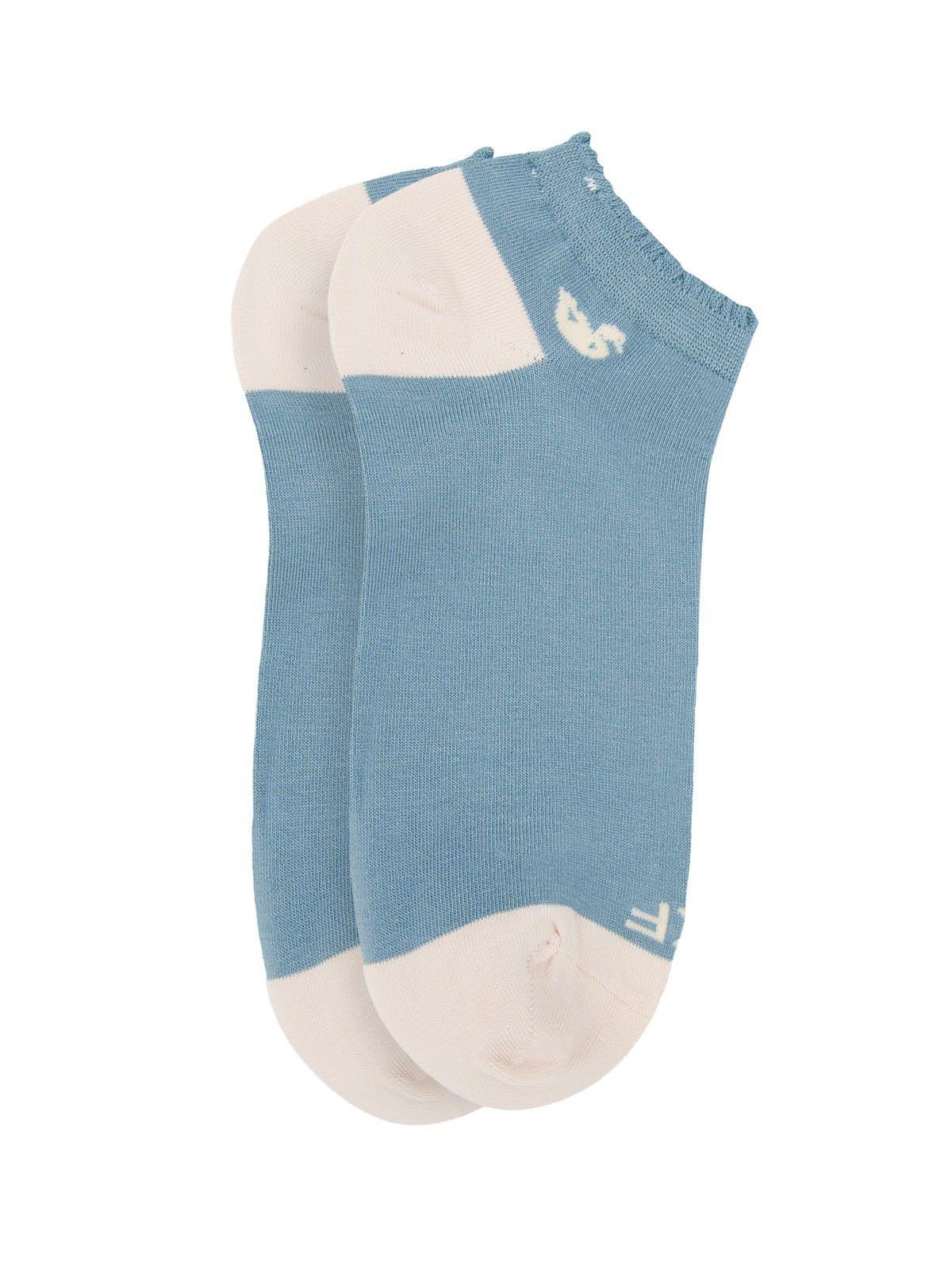Calcetin Bambú Mujer Ped St Duck Azul-1