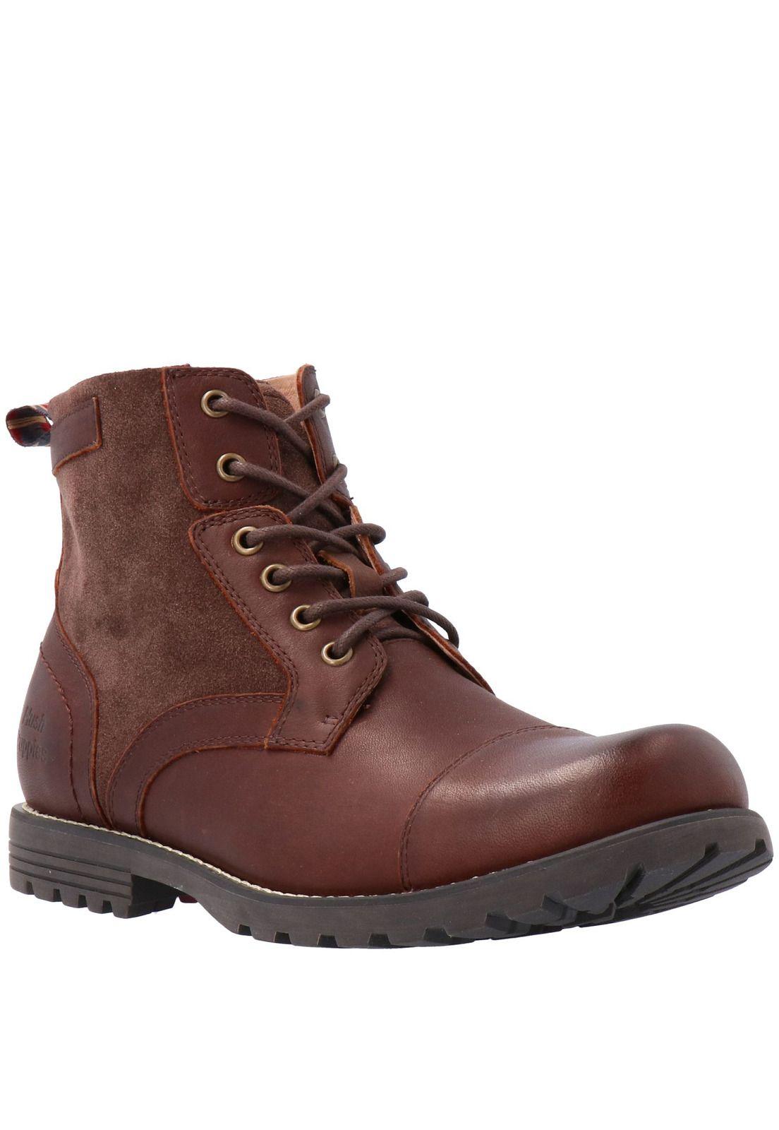 Botin Cuero Hombre Thunder Ii Café-0