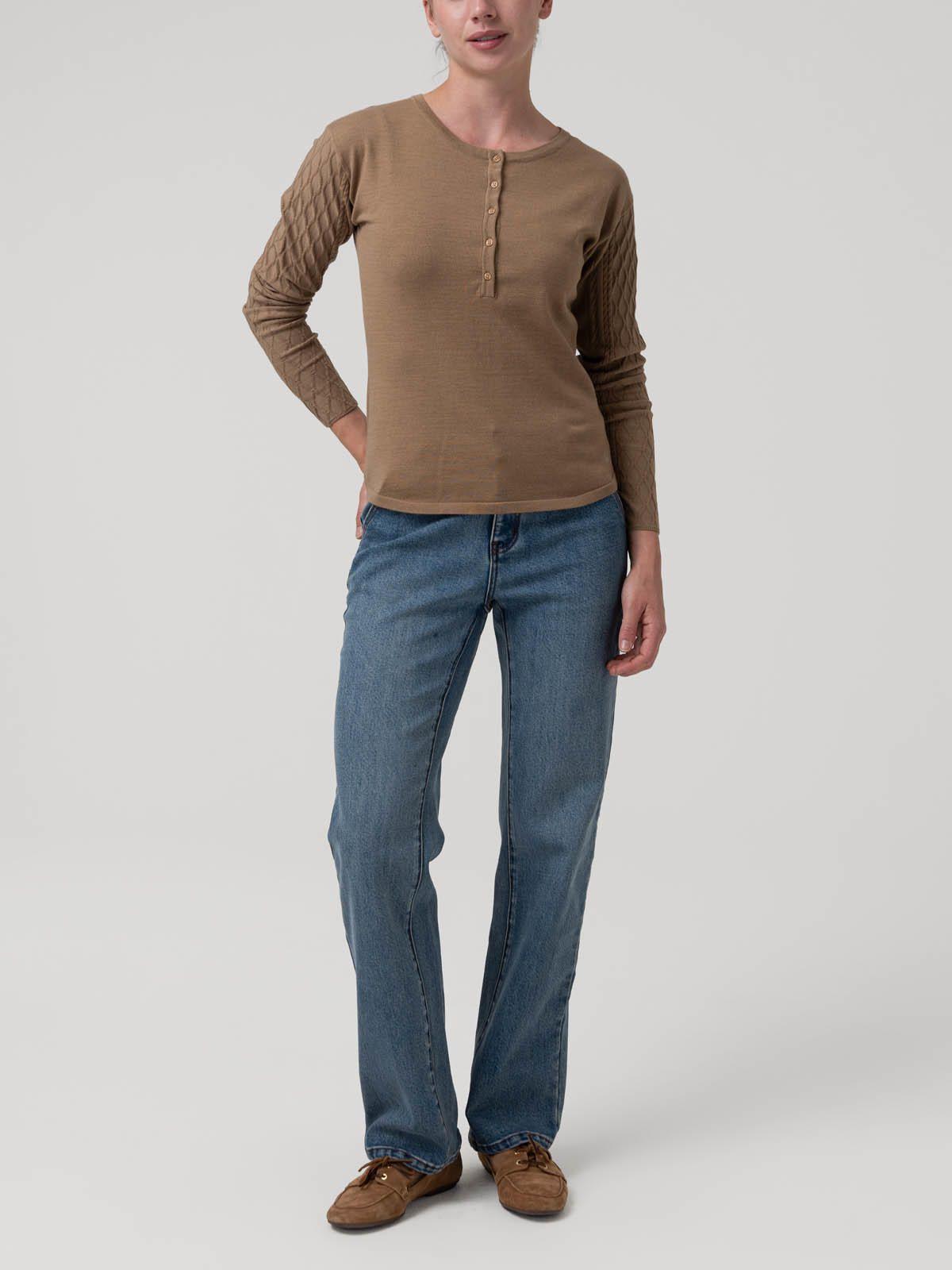 Polera Algodón Mujer Olmo Café-7