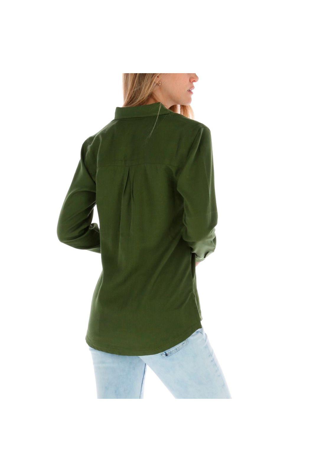 Blusa Ml Mujer Sloan L/S Woven Top Verde-2