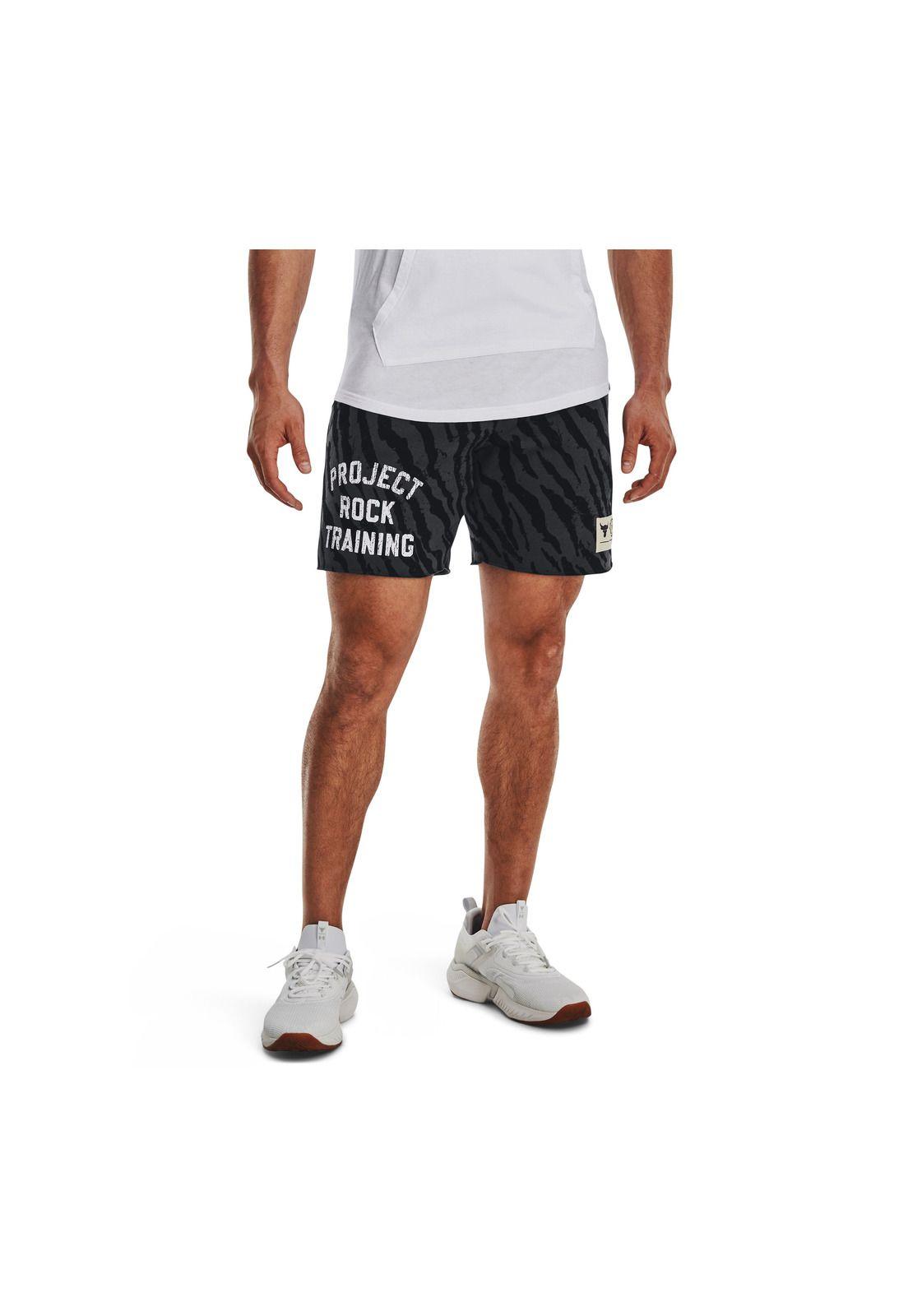 Short Train Project Rock Rival Printed Negro Hombre-3