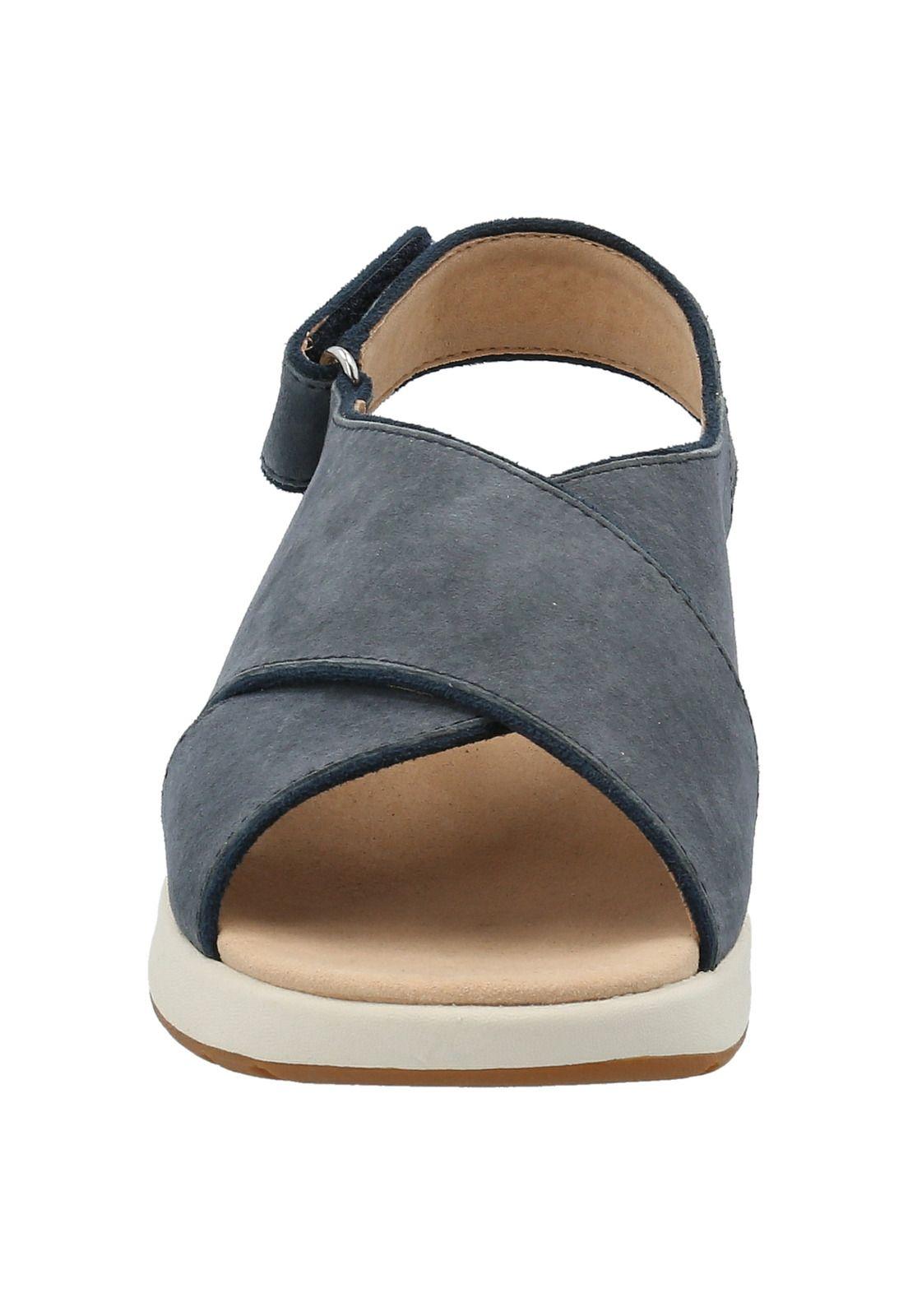 Sandalia Cuero Mujer Spinal Cross Azul-2