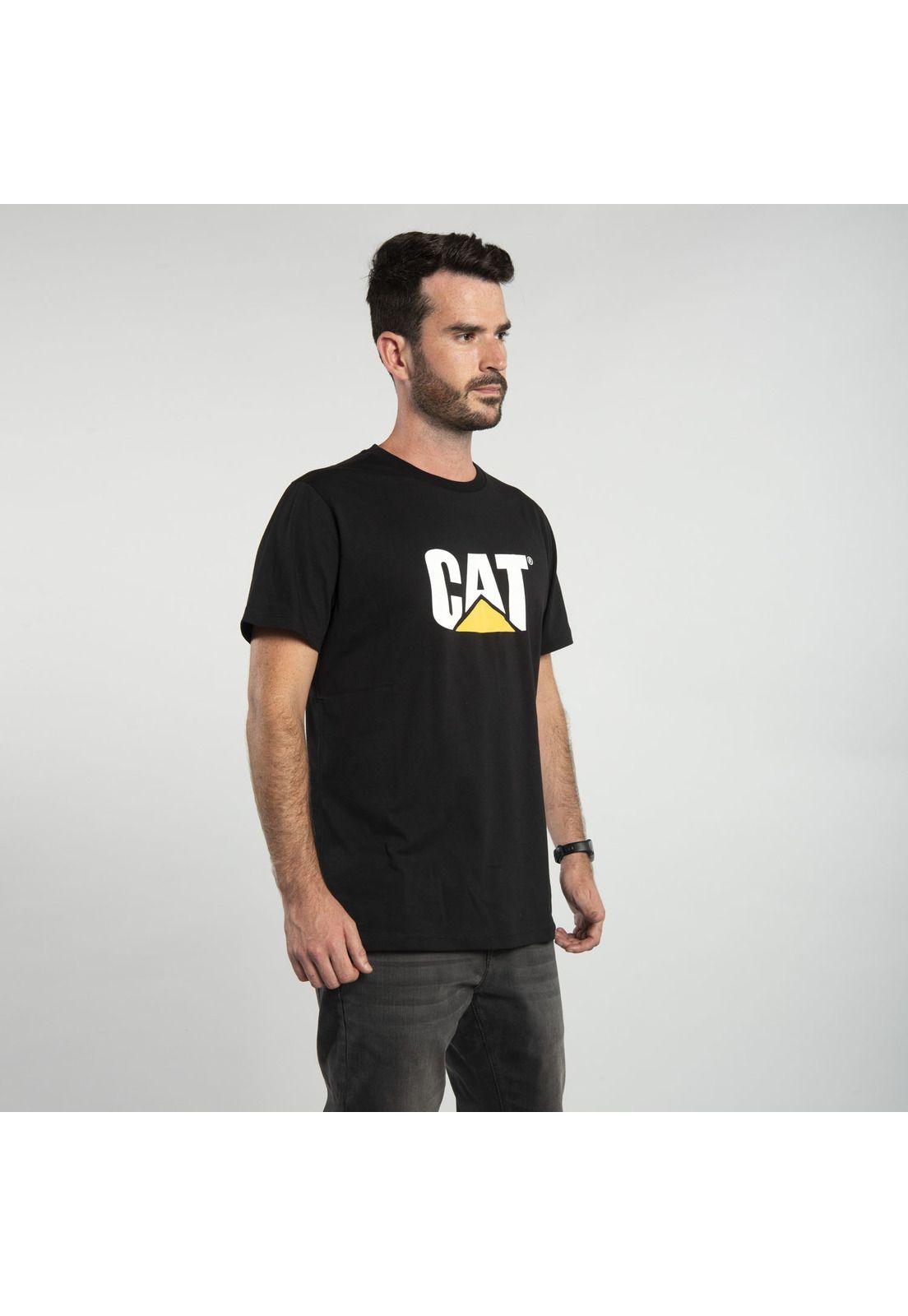 Polera Manga Corta  Hombre Slim Fit Logo Tee Negro-1