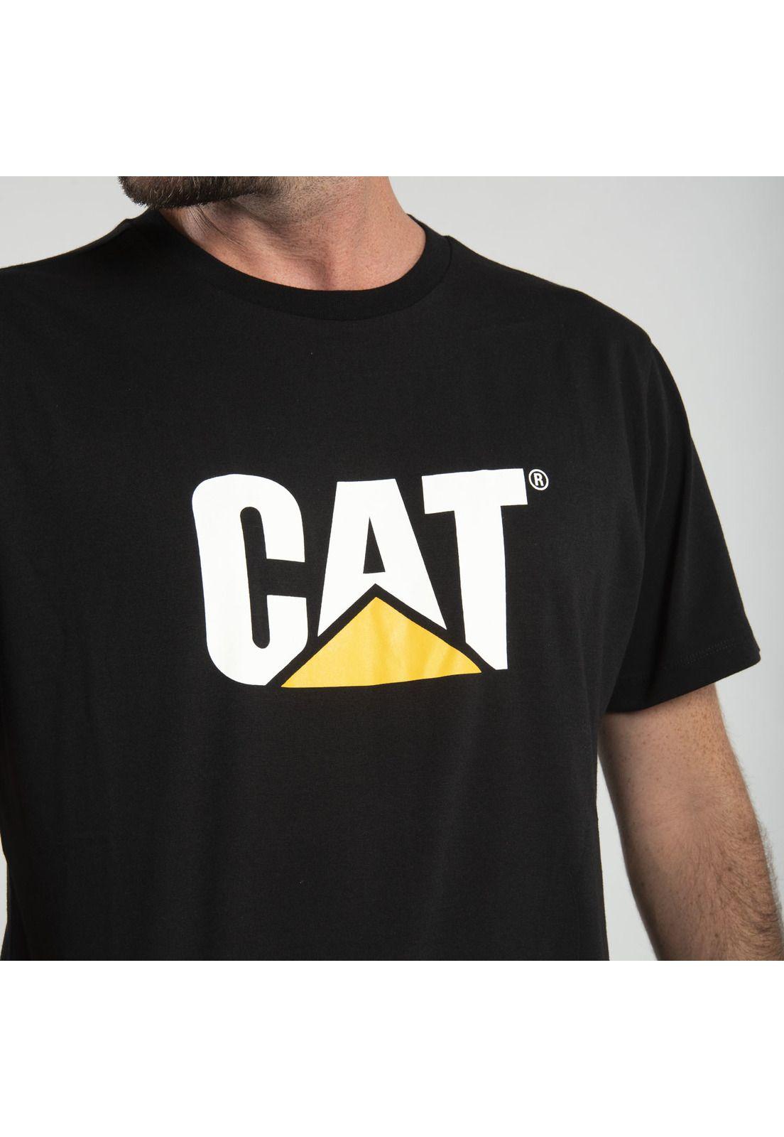 Polera Manga Corta  Hombre Slim Fit Logo Tee Negro-3