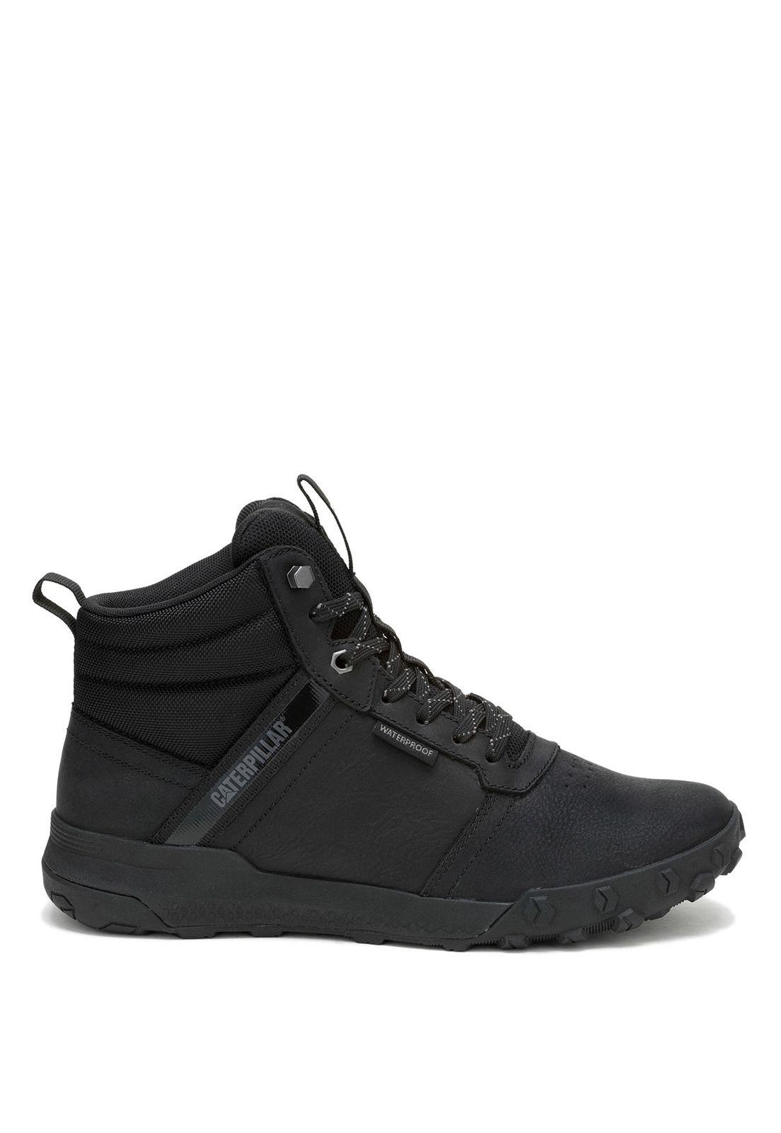 Botin Impermeable Cuero Hombre Hex Ready Mid Negro-1