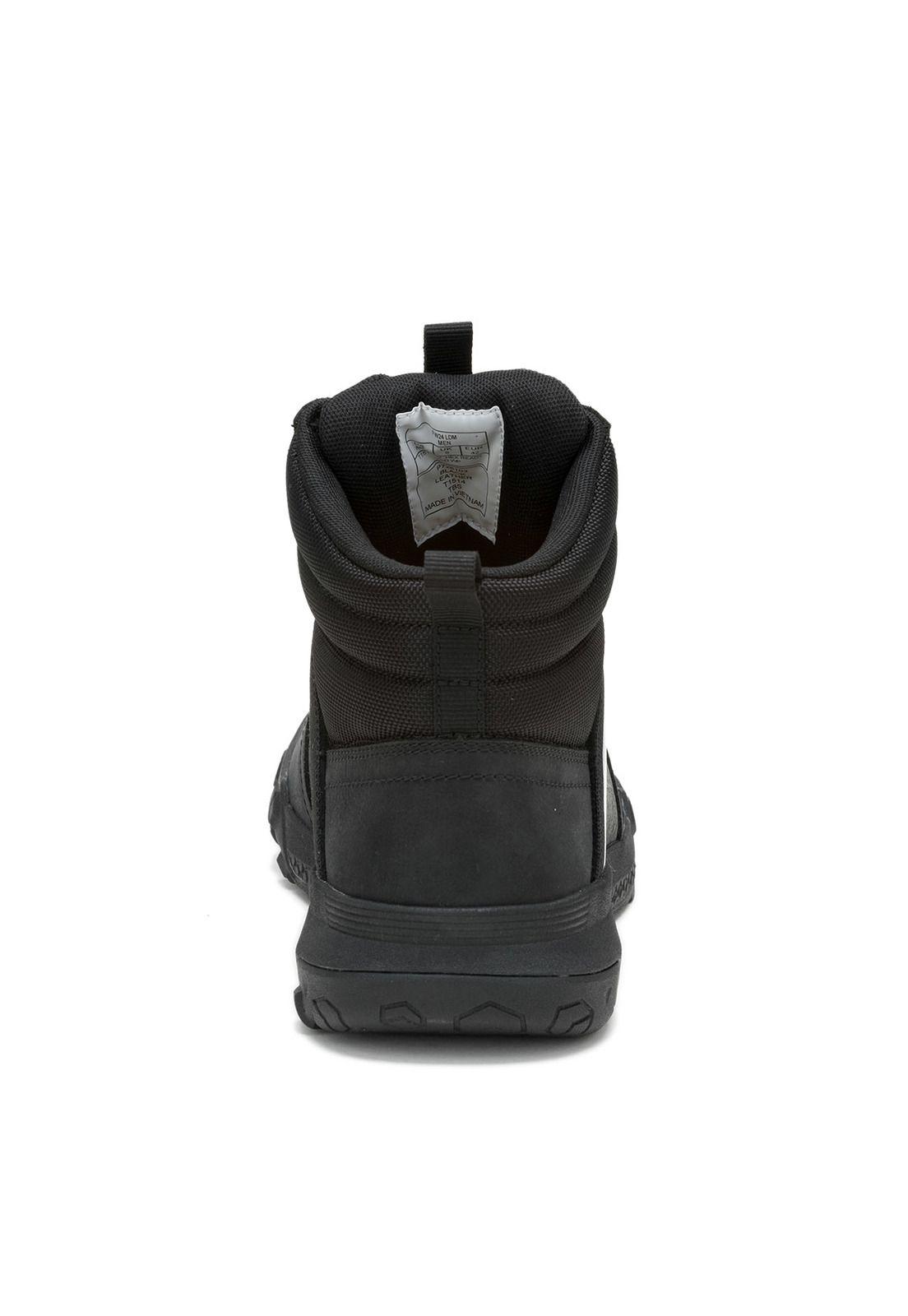 Botin Impermeable Cuero Hombre Hex Ready Mid Negro-5