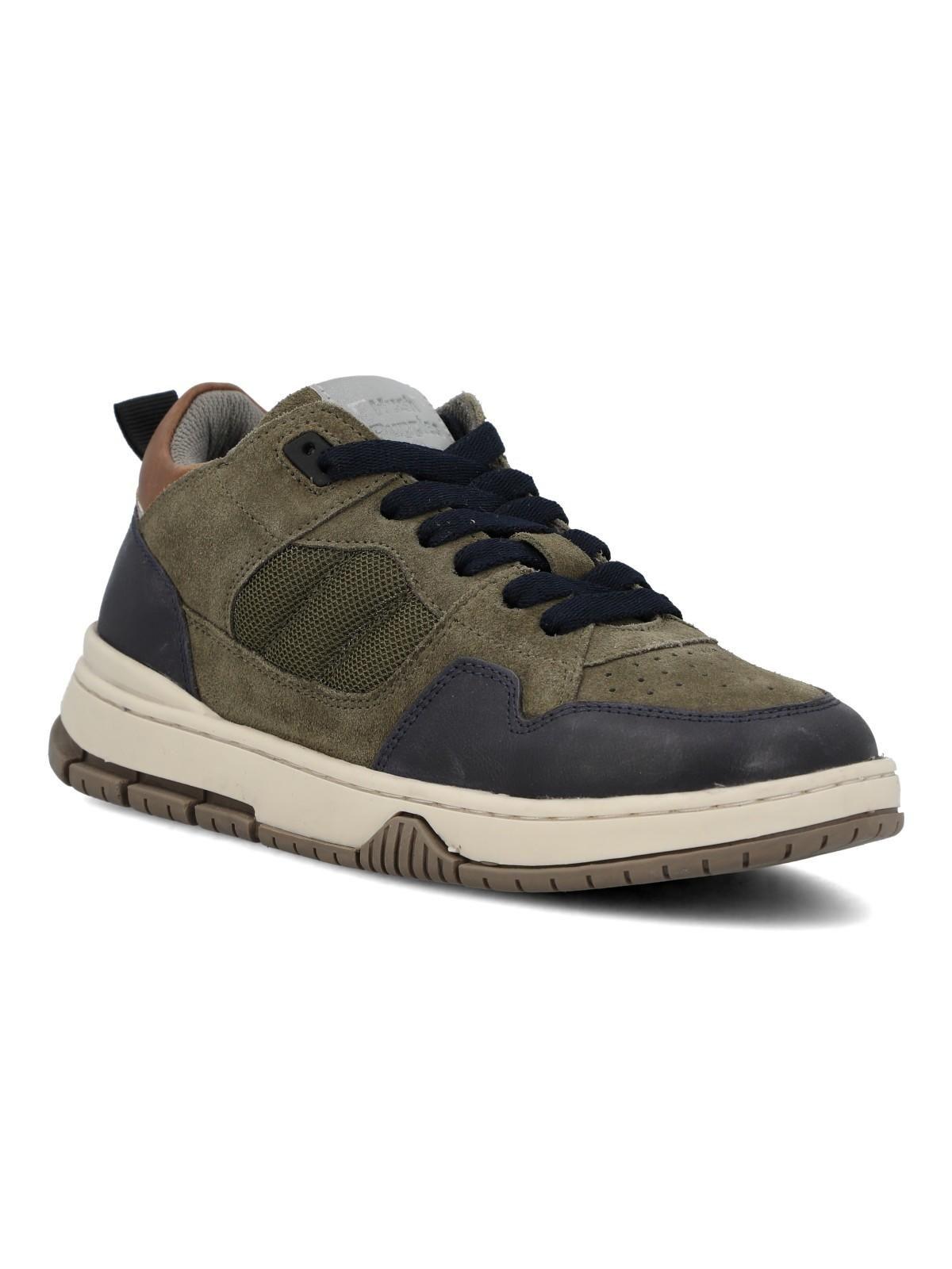 Zapatilla Cuero Niño Cameo Verde-1