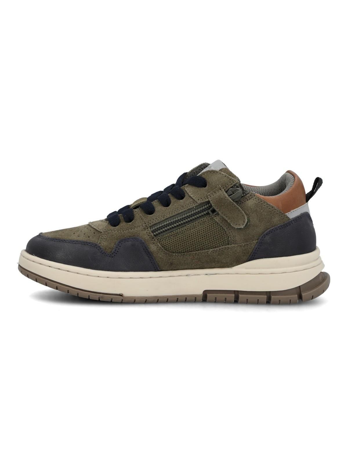 Zapatilla Cuero Niño Cameo Verde-4